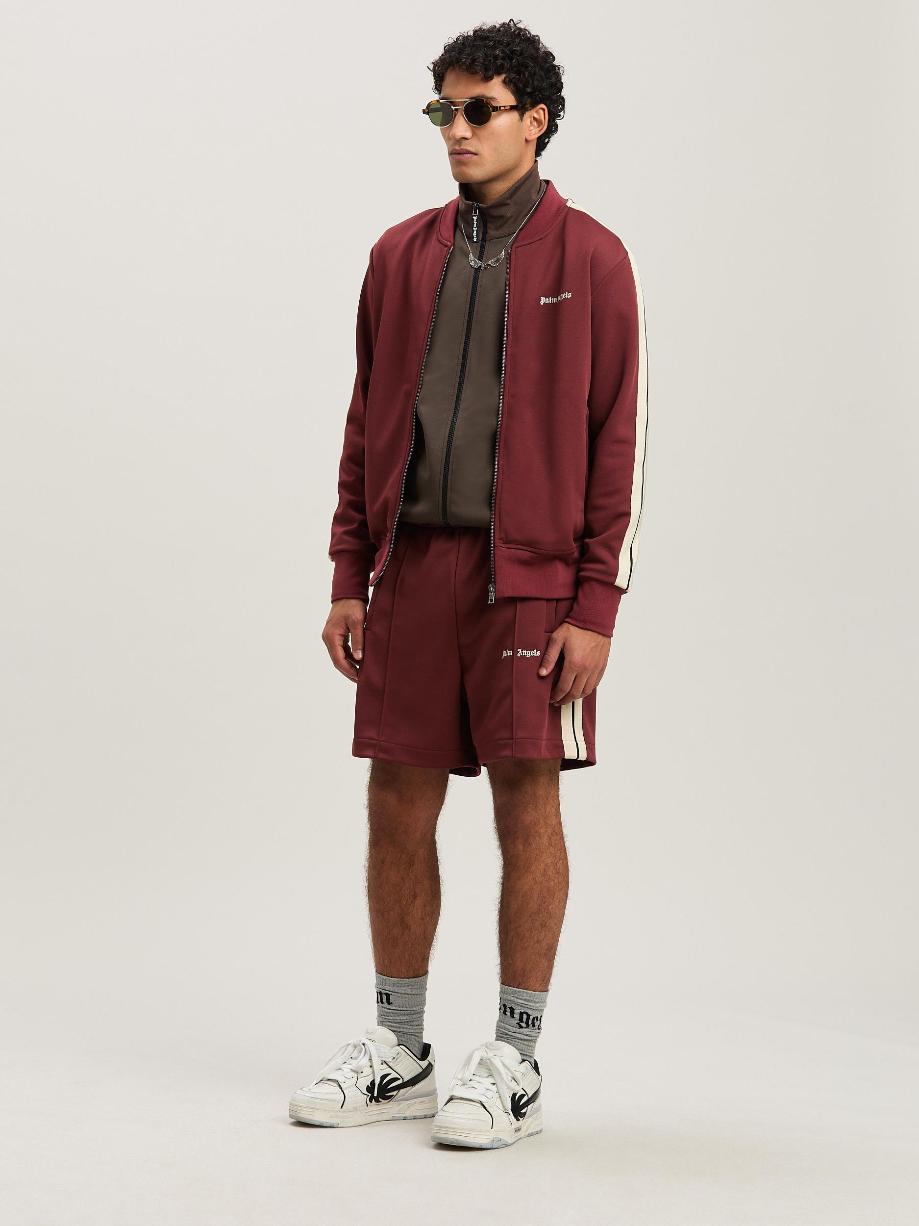 CLASSIC LOGO TRACK SHORTS BURGUNDY - OFF Product Image