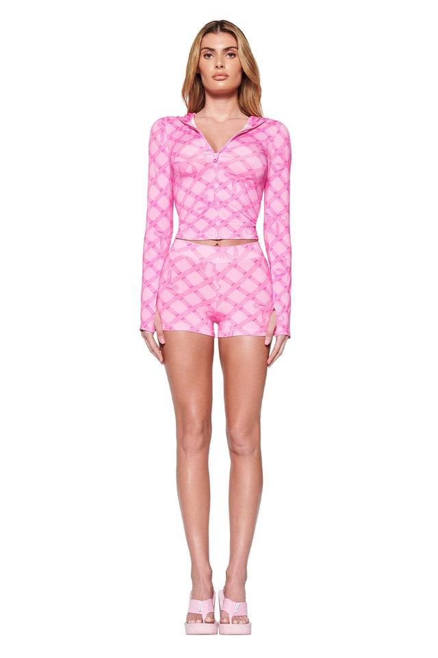BLARE HOODIE - PINK : WRAPPED IN GIA Product Image