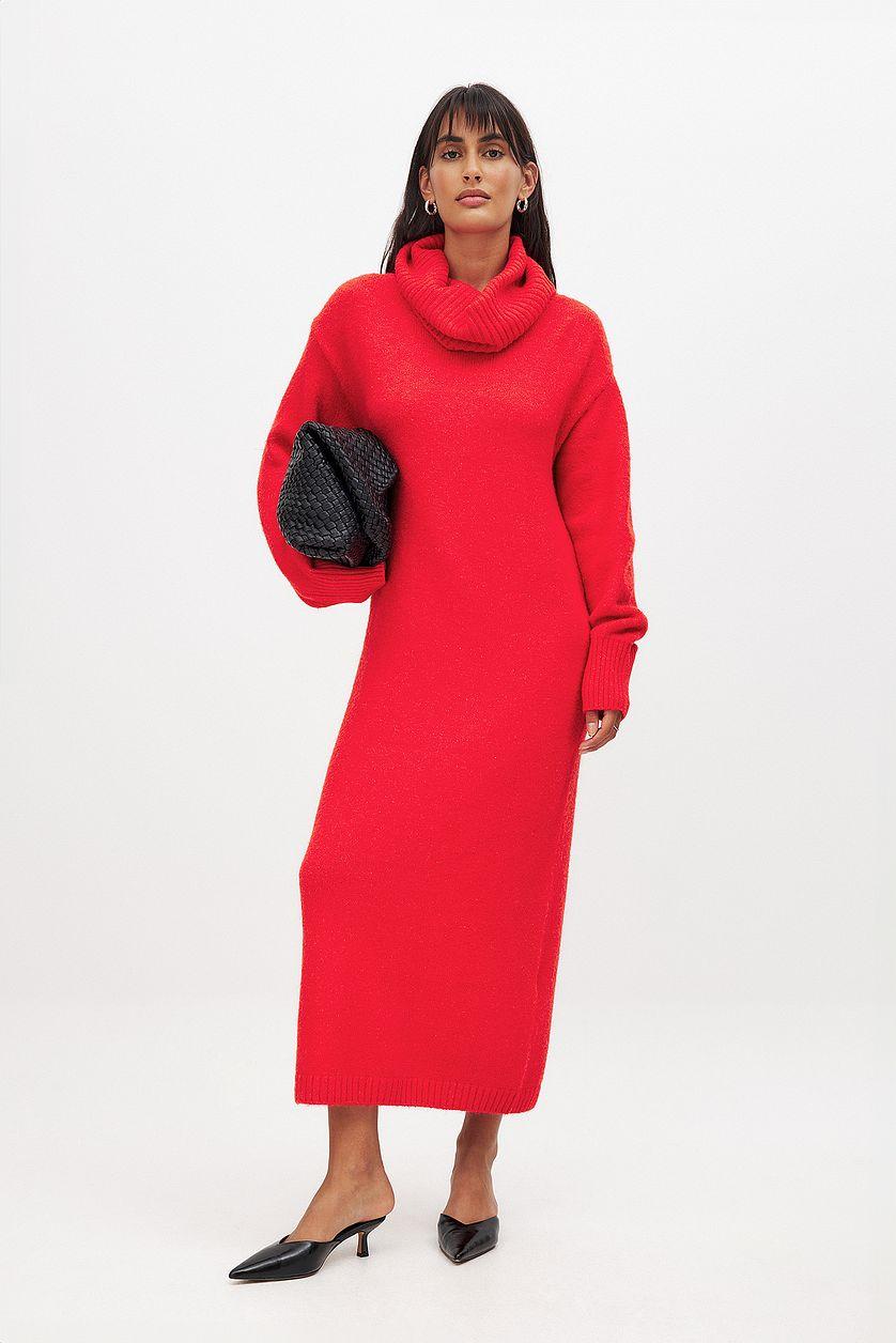 Knitted Maxi Turtle Neck Dress Product Image