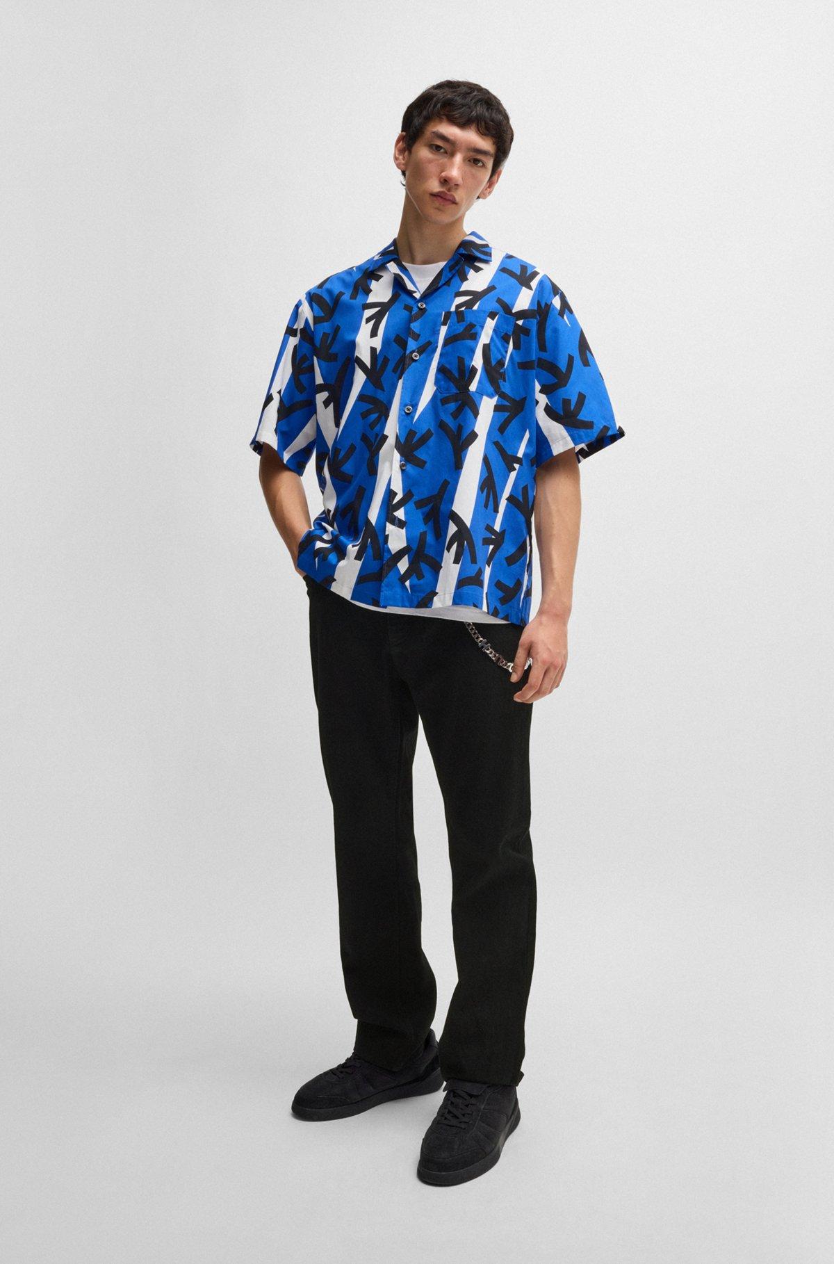 Regular-fit jeans in black rinse-washed denim Product Image