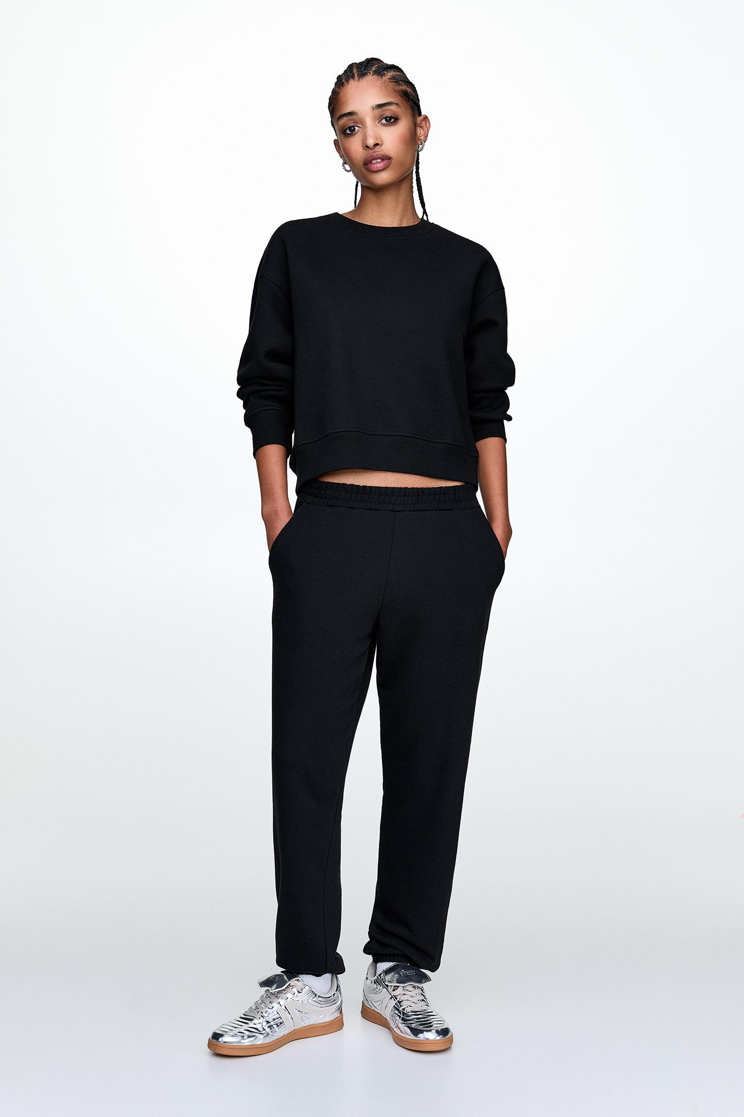Sweatsuit set with sweatshirt and sweatpants Product Image