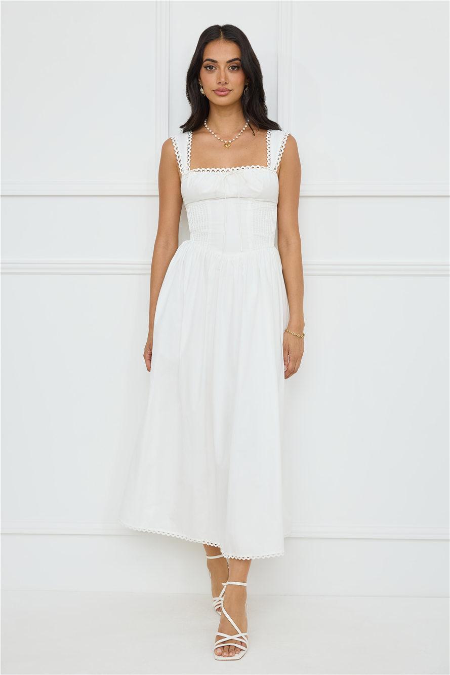 Luxe Serene Midi Dress White Product Image