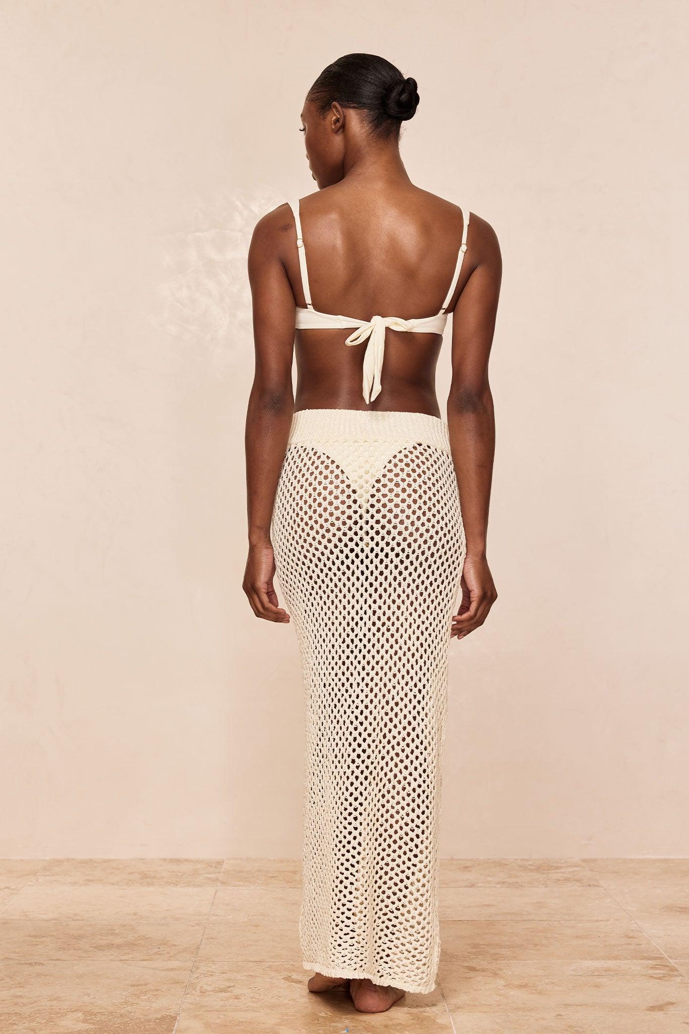 Cape May Skirt - Ivory Crochet Product Image