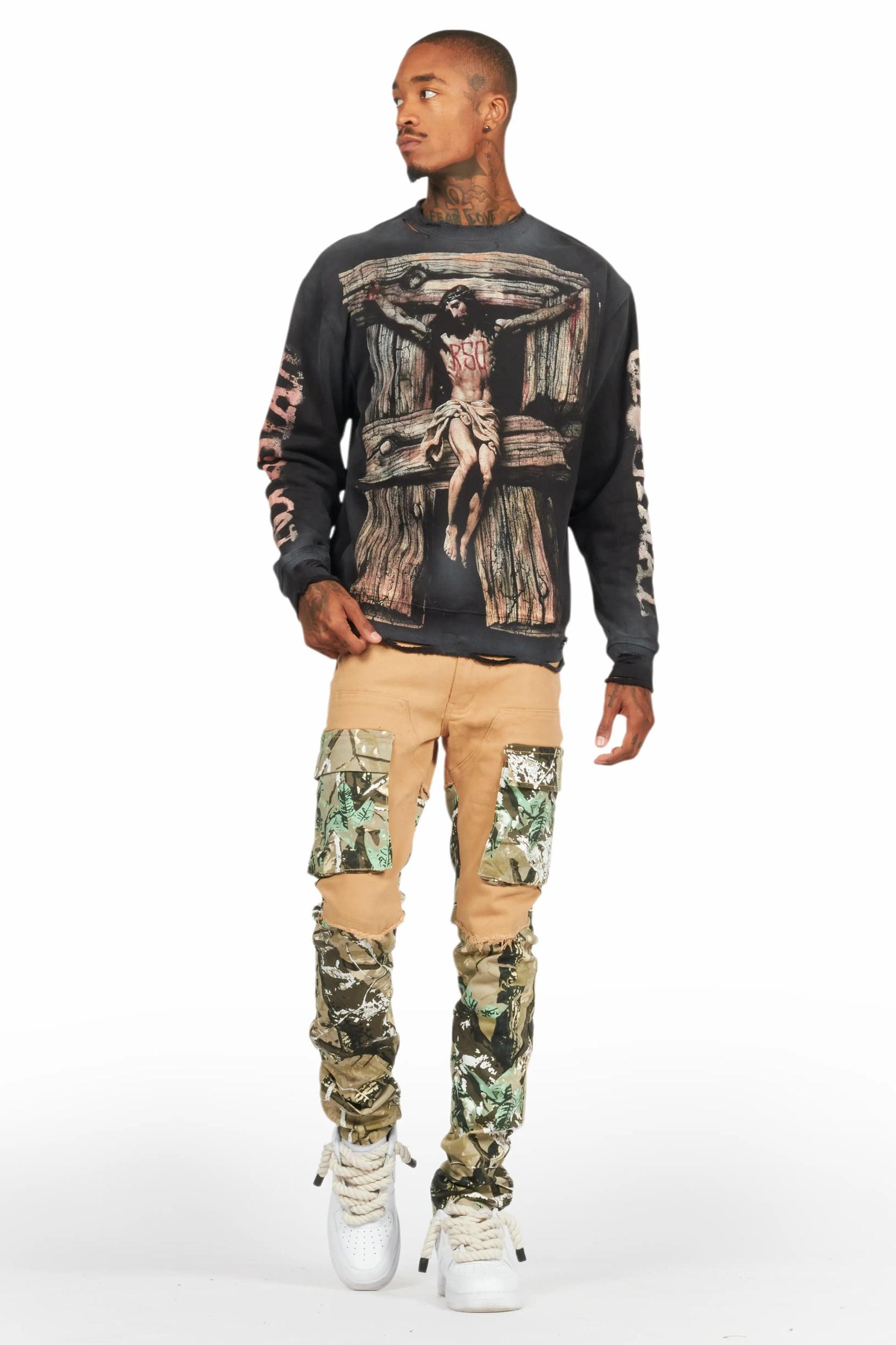 Denka Beige Slim Fit Jean Male Product Image