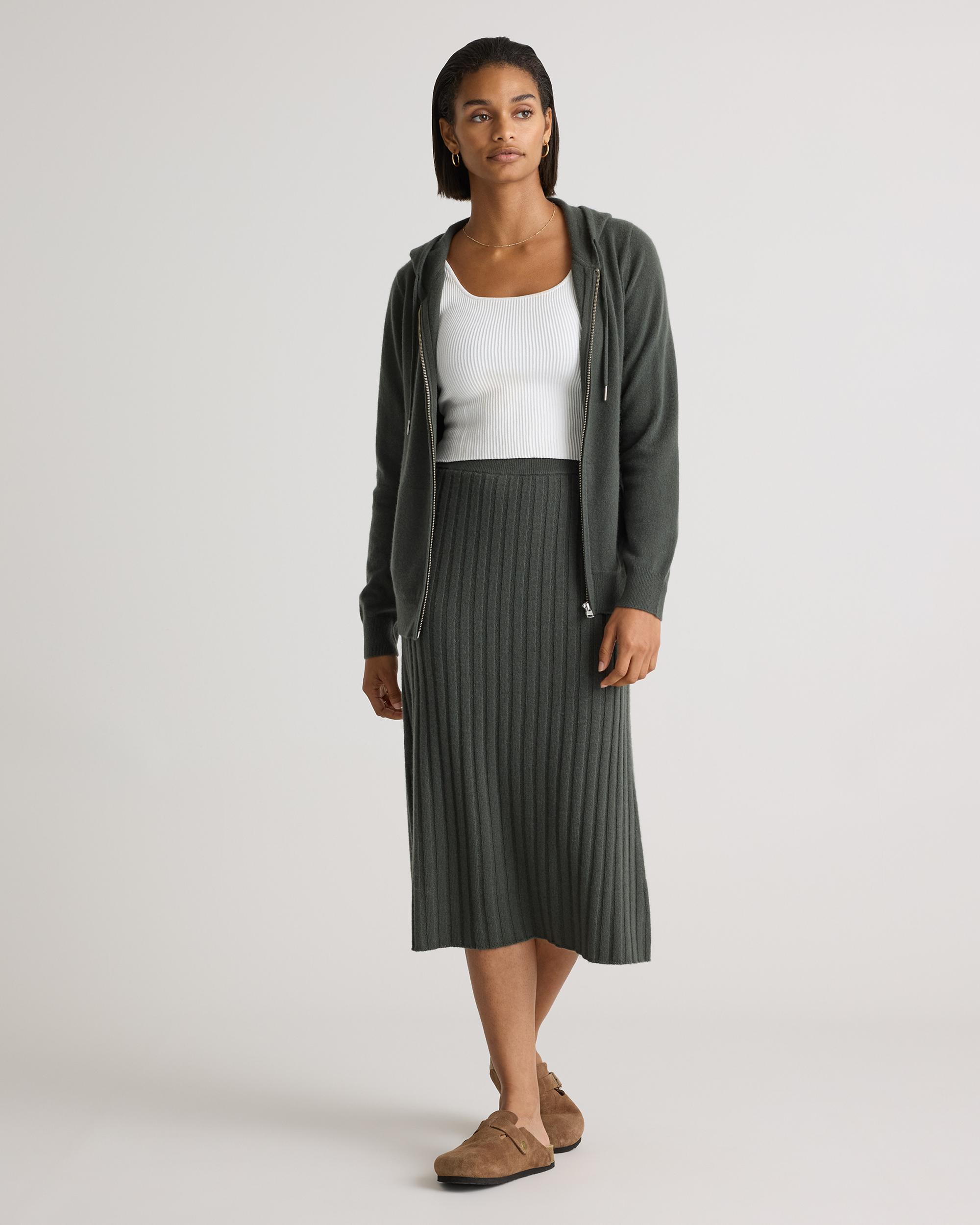 Quince | Women's Mongolian Cashmere Full-Zip Hoodie Size XL Product Image