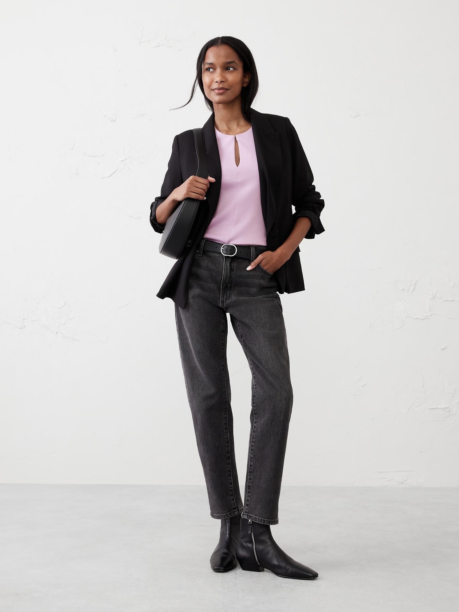 Soft Touch Scuba Crew-Neck Top Product Image