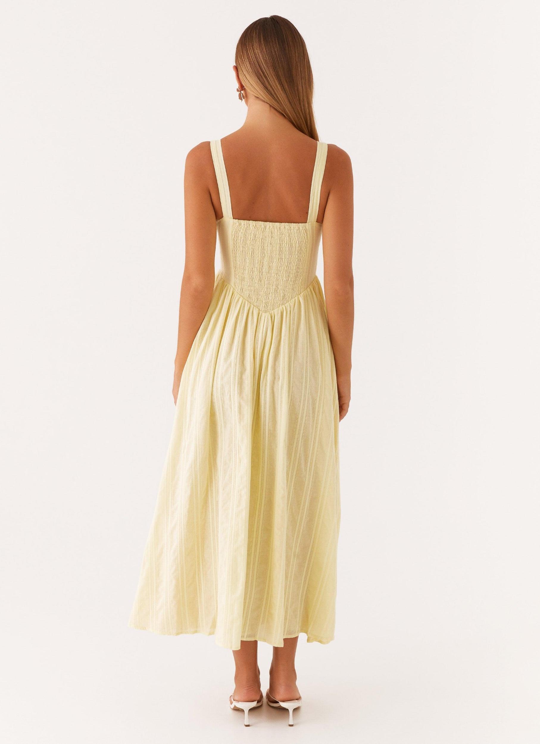Pascuelle Midi Dress - Yellow Product Image