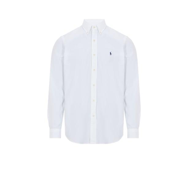 POLO RALPH LAUREN Long-sleeved Button-down Shirt With Tailored Fit In White Product Image