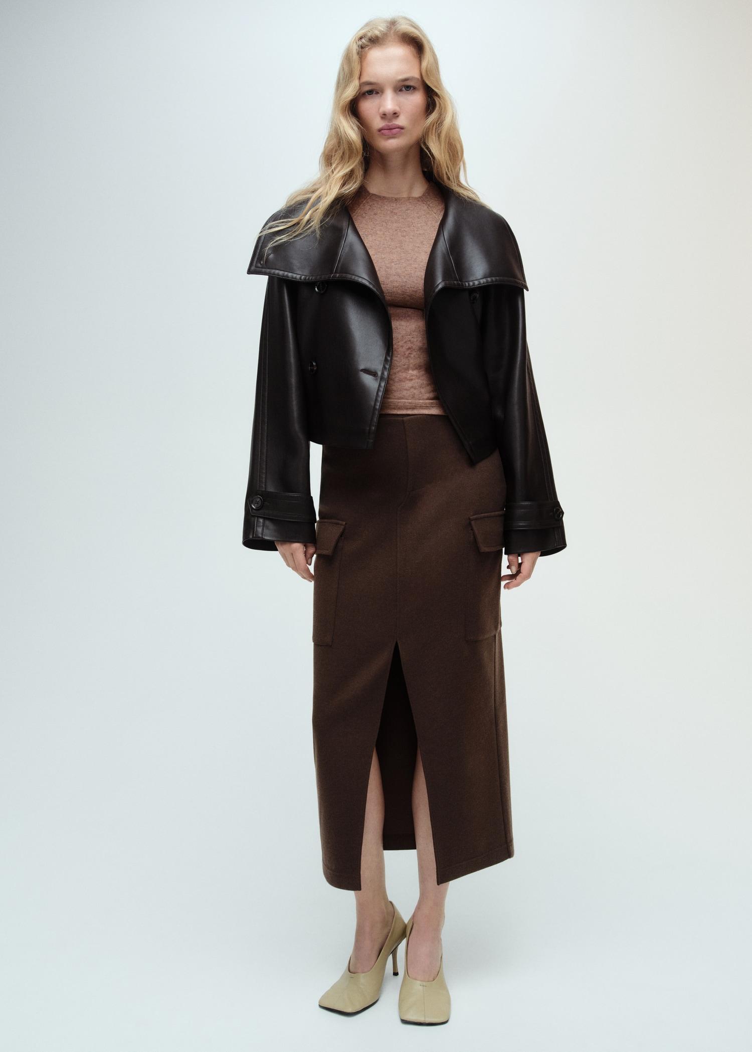 Decorative seam T-shirt - Women | MANGO USA Product Image