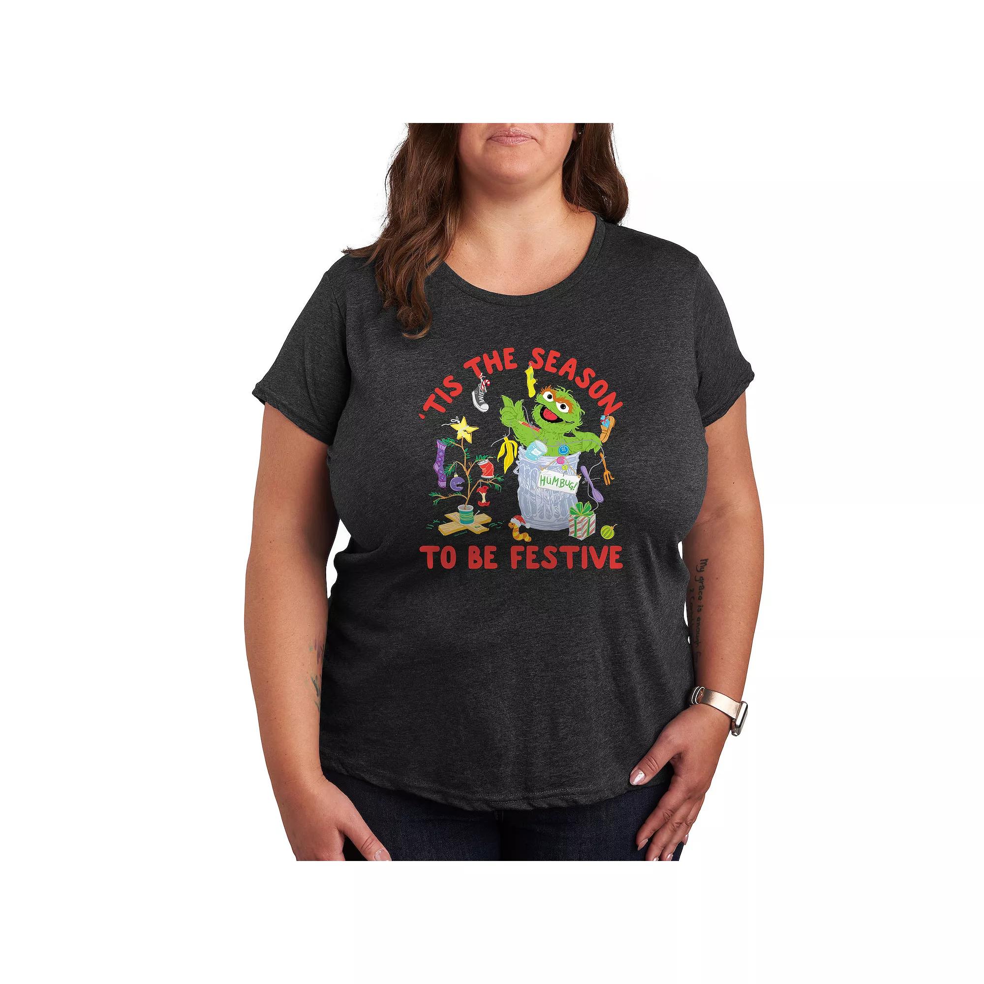 Plus Sesame Street 'Tis The Season Graphic Tee, Women's,  Product Image