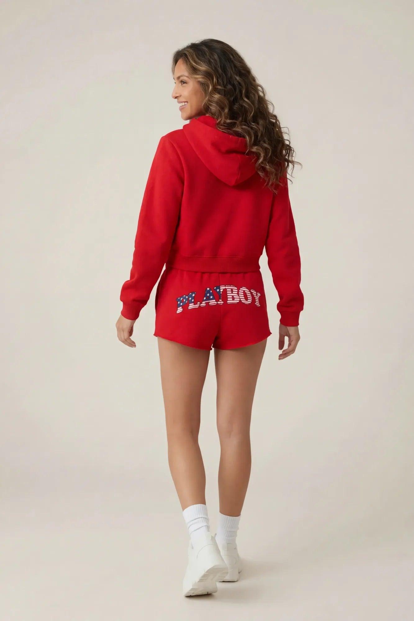 Playboy USA Graphic Fleece Zip-Up Hoodie Female Product Image