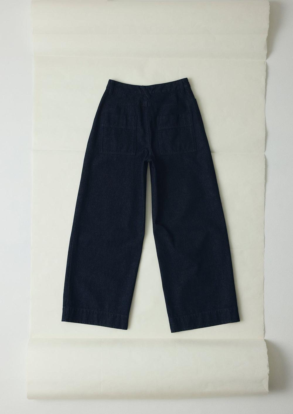 Wide Leg Denim Pants | Indigo Product Image