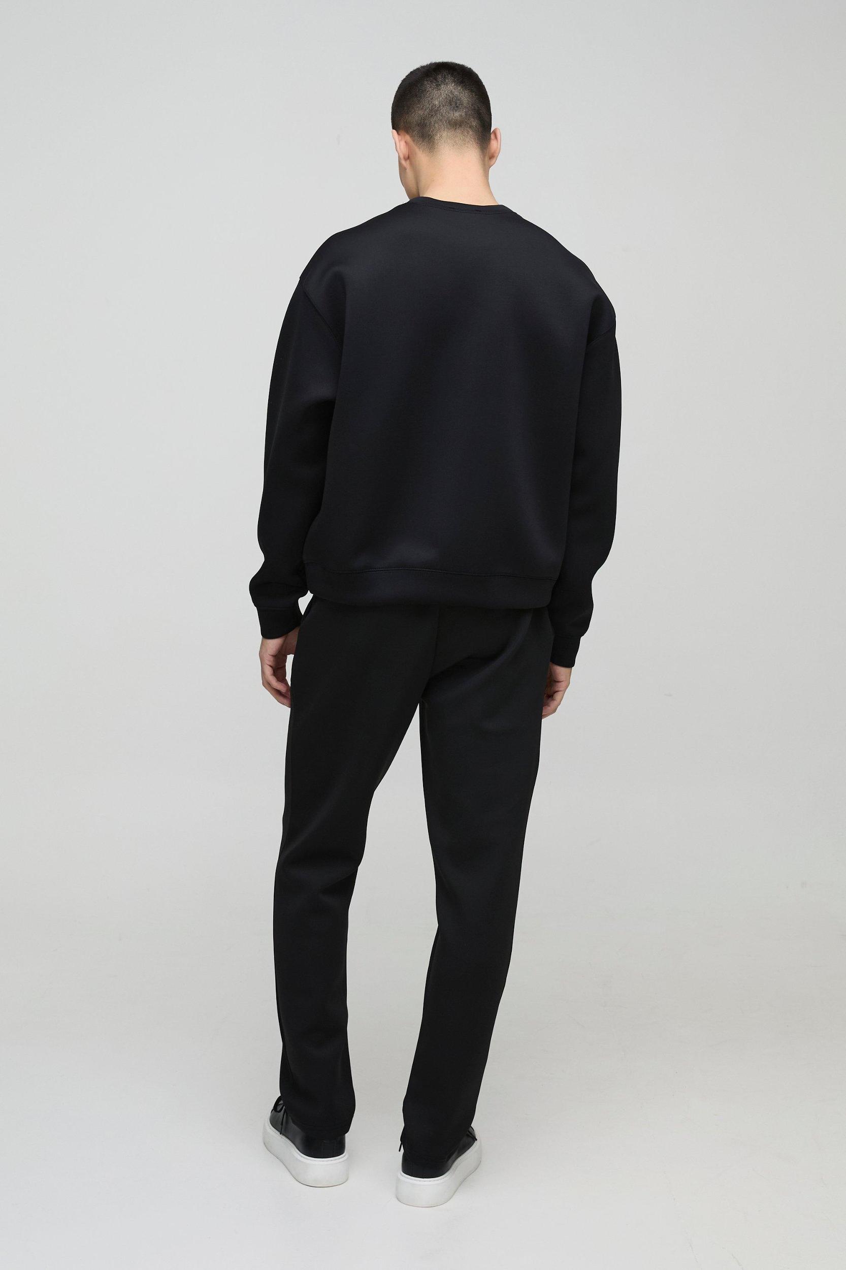Oversized Boxy Bonded Scuba Sweatshirt | boohooMAN USA Product Image