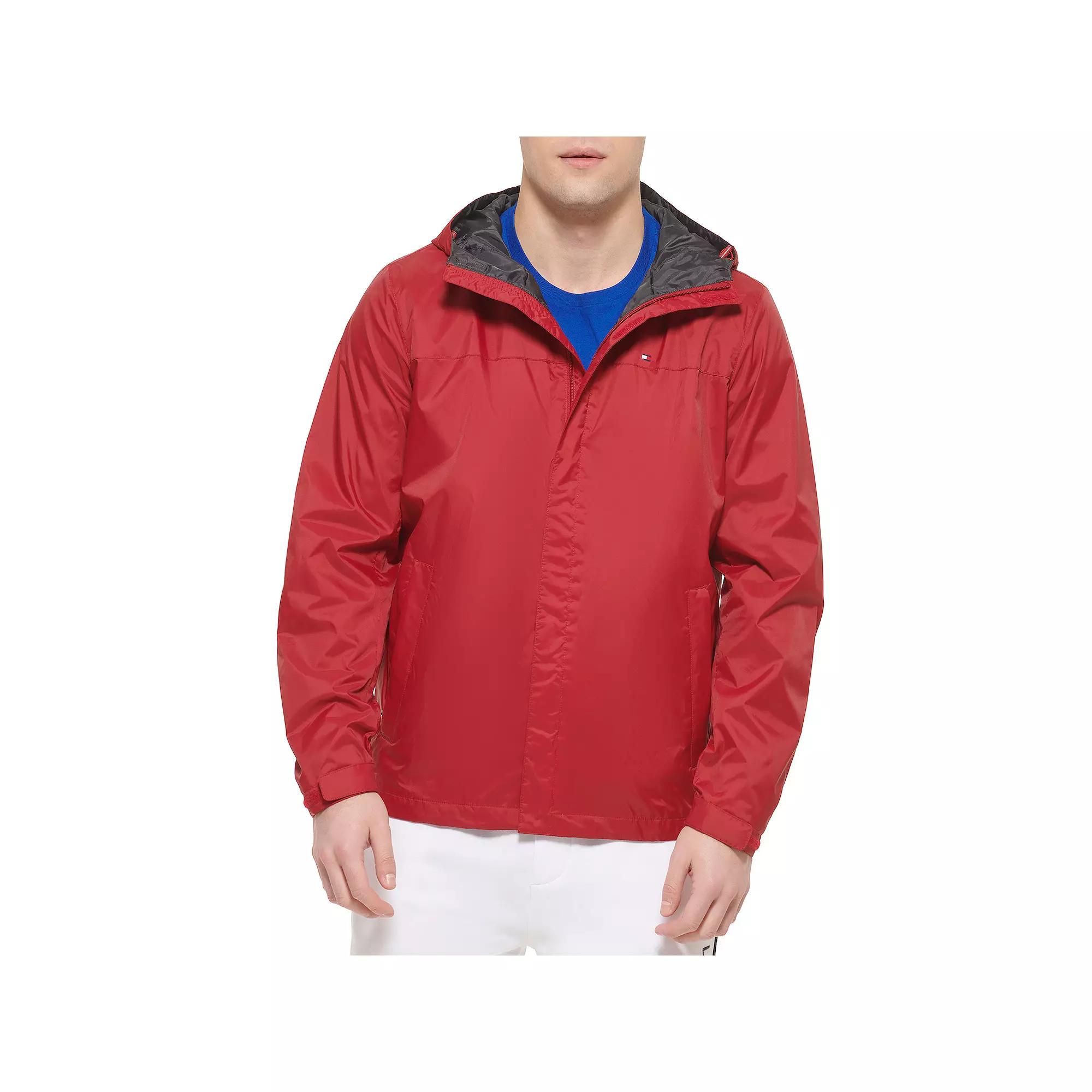 Big & Tall Tommy Hilfiger Hooded Rain Jacket, Men's,  Product Image