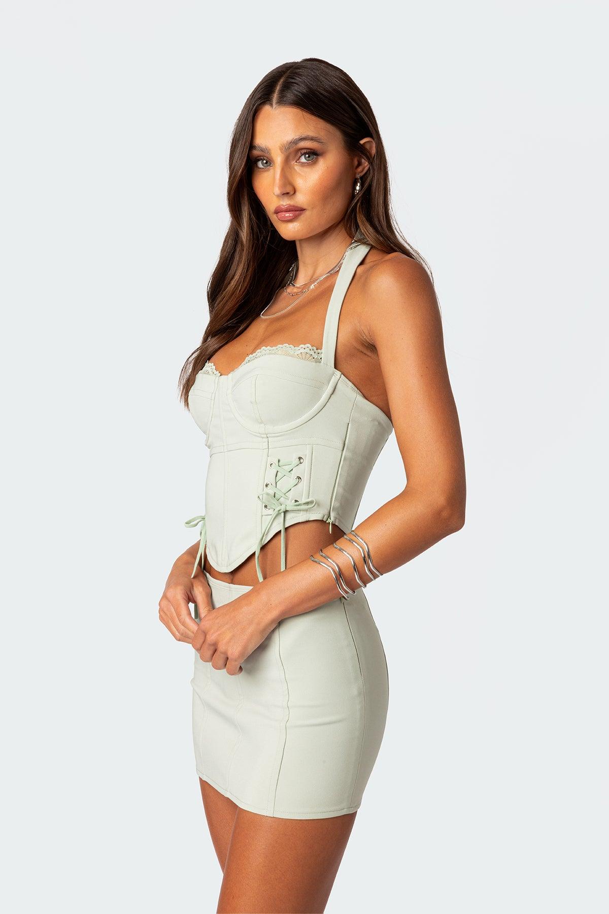 Audrina Side Lace Up Cupped Corset Product Image