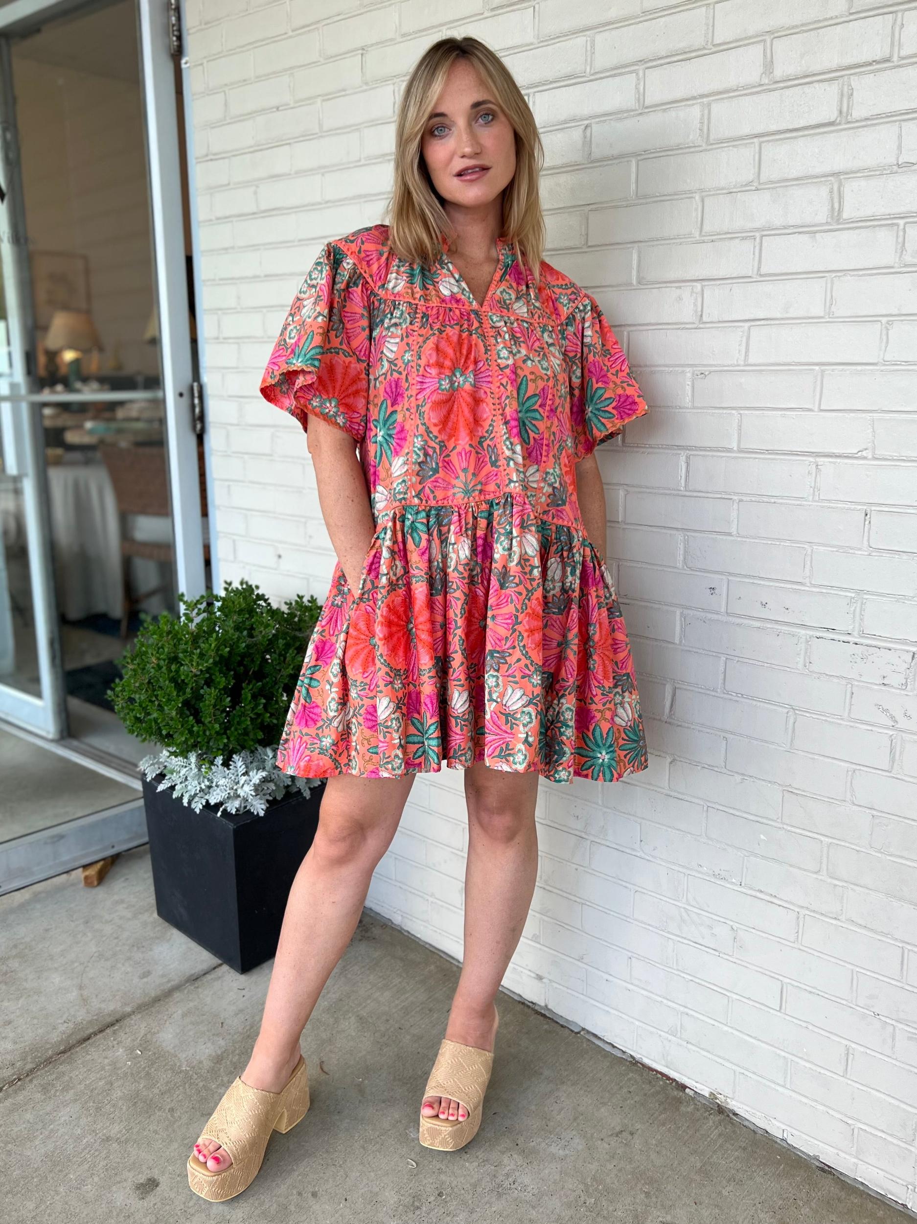 Viola V-Neck Mini Dress Product Image