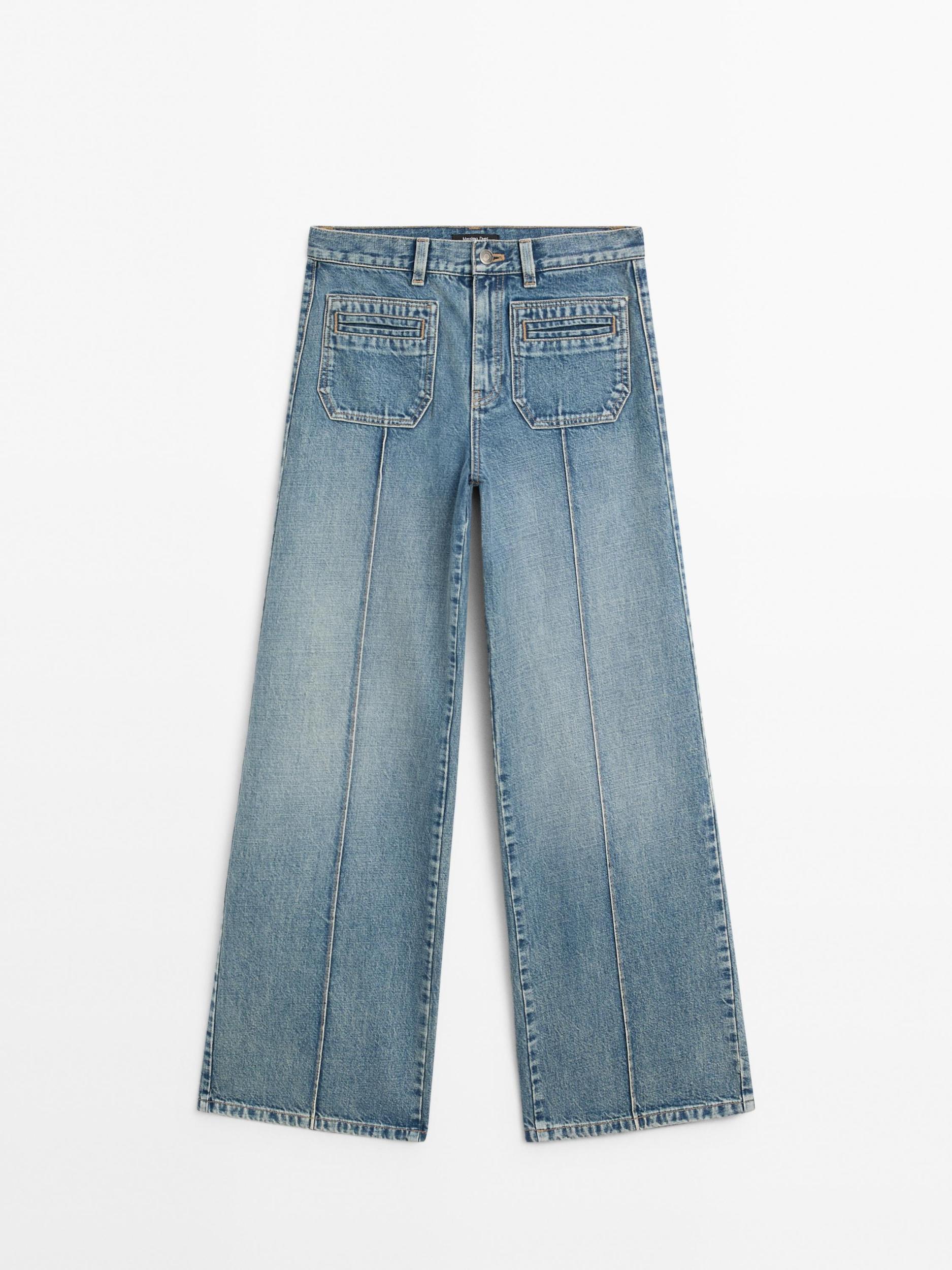 Mid-rise wide-leg jeans Product Image