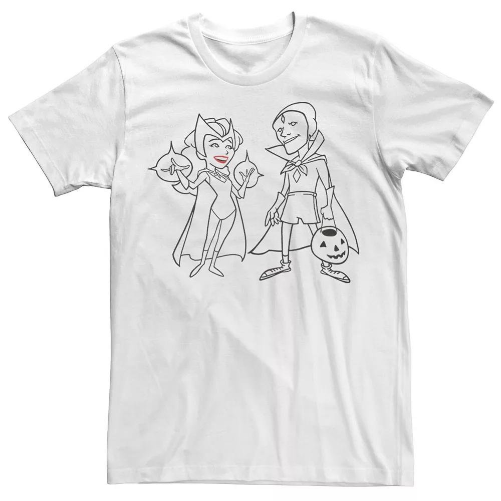 Men's Marvel WandaVision Halloween Scarlet Witch & Vision Line Art Tee,  Product Image