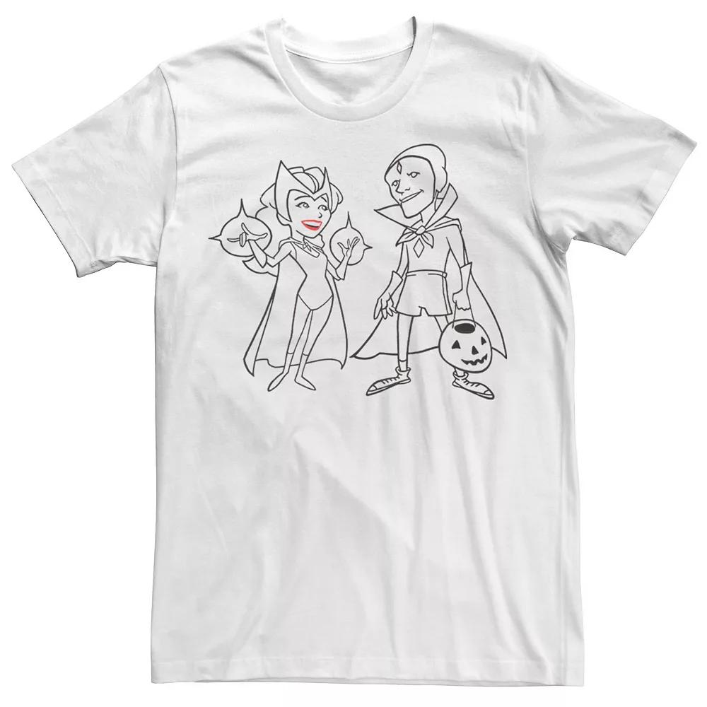 Men's Marvel WandaVision Halloween Scarlet Witch & Vision Line Art Tee,  Product Image