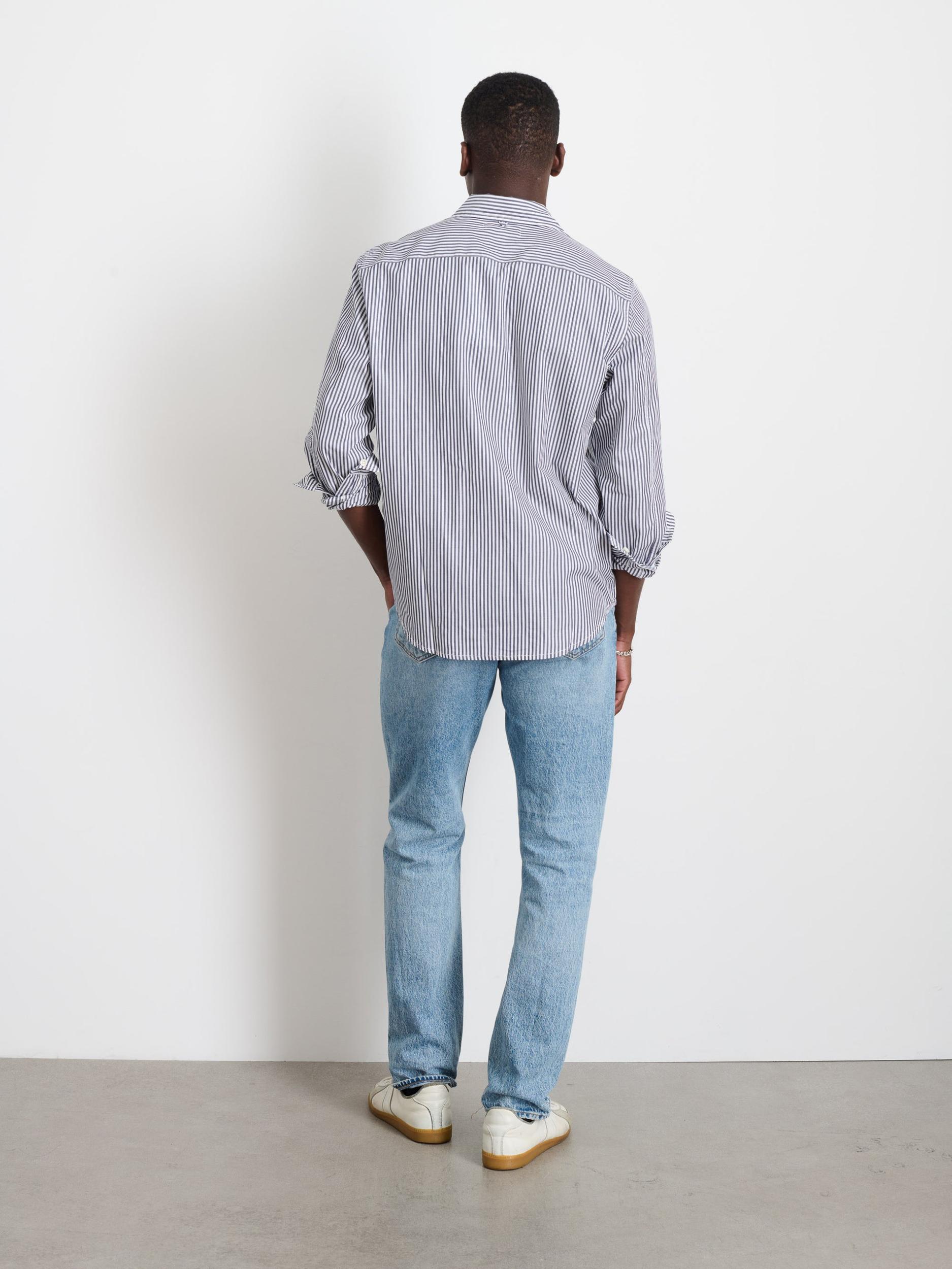 Mill Shirt in Striped Cotton Poplin Product Image