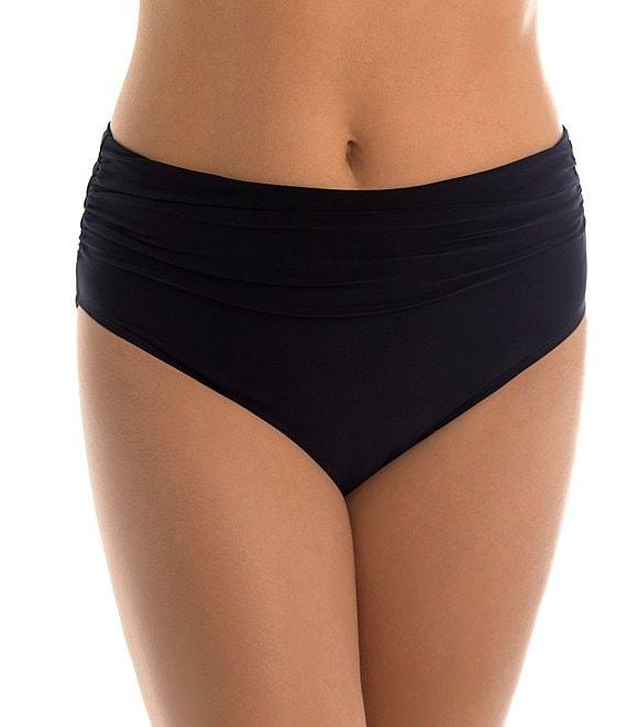 Magicsuit Solid Jersey Brief Shirred Swim Bottom Product Image
