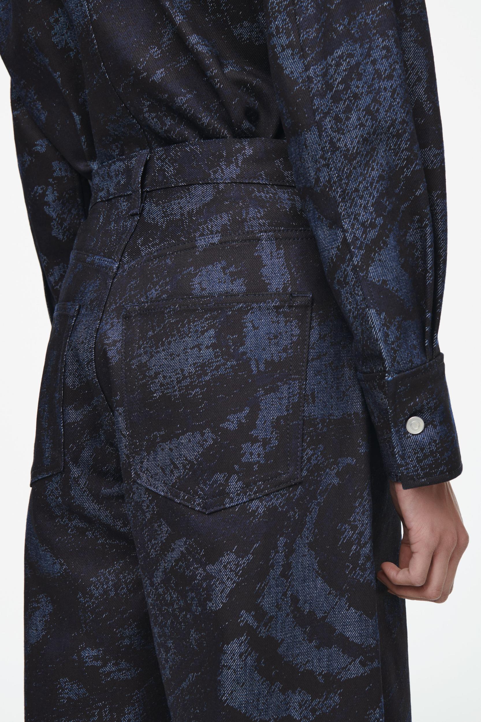 BAY JACQUARD BARREL-LEG JEANS Product Image