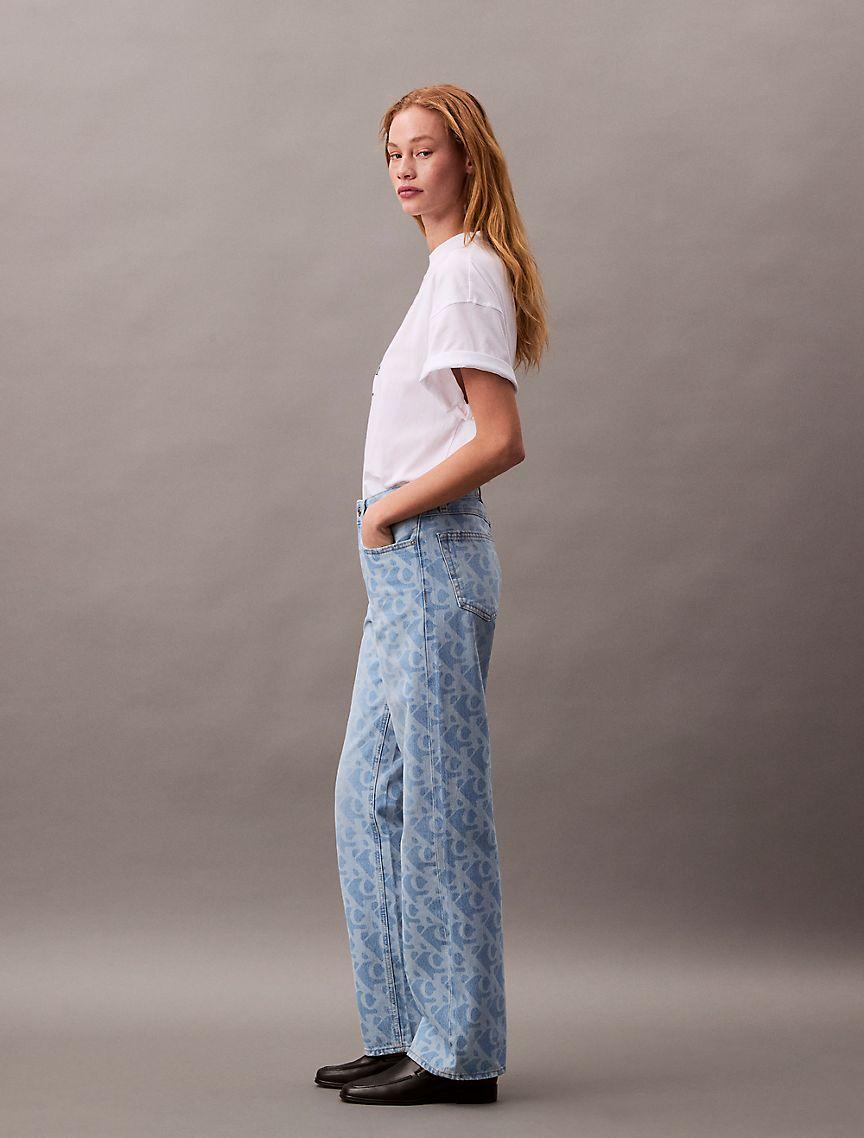 Allover Logo 90s Straight Jeans Product Image