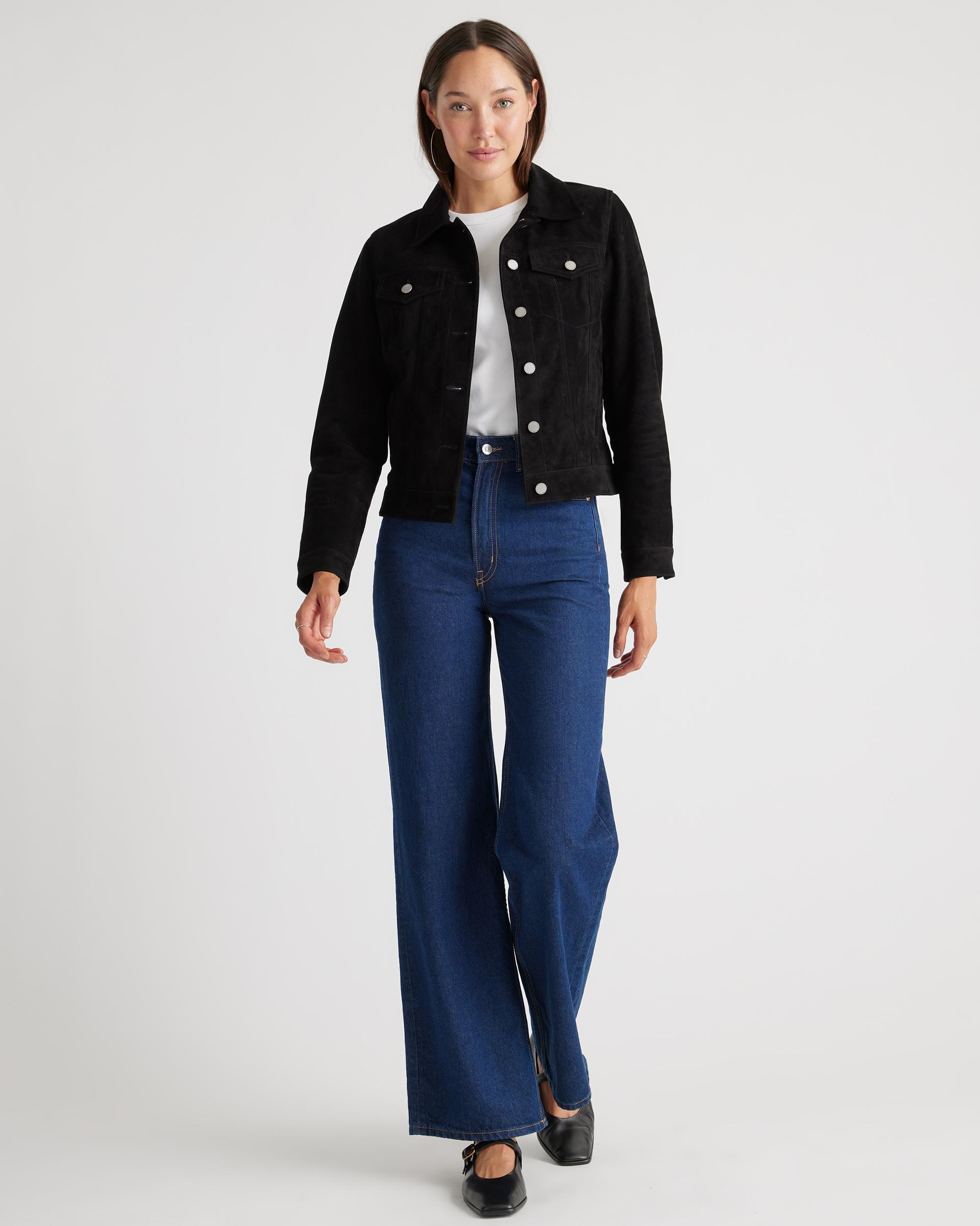 Quince | Women's 100% Suede Trucker Jacket Suede Leather Product Image