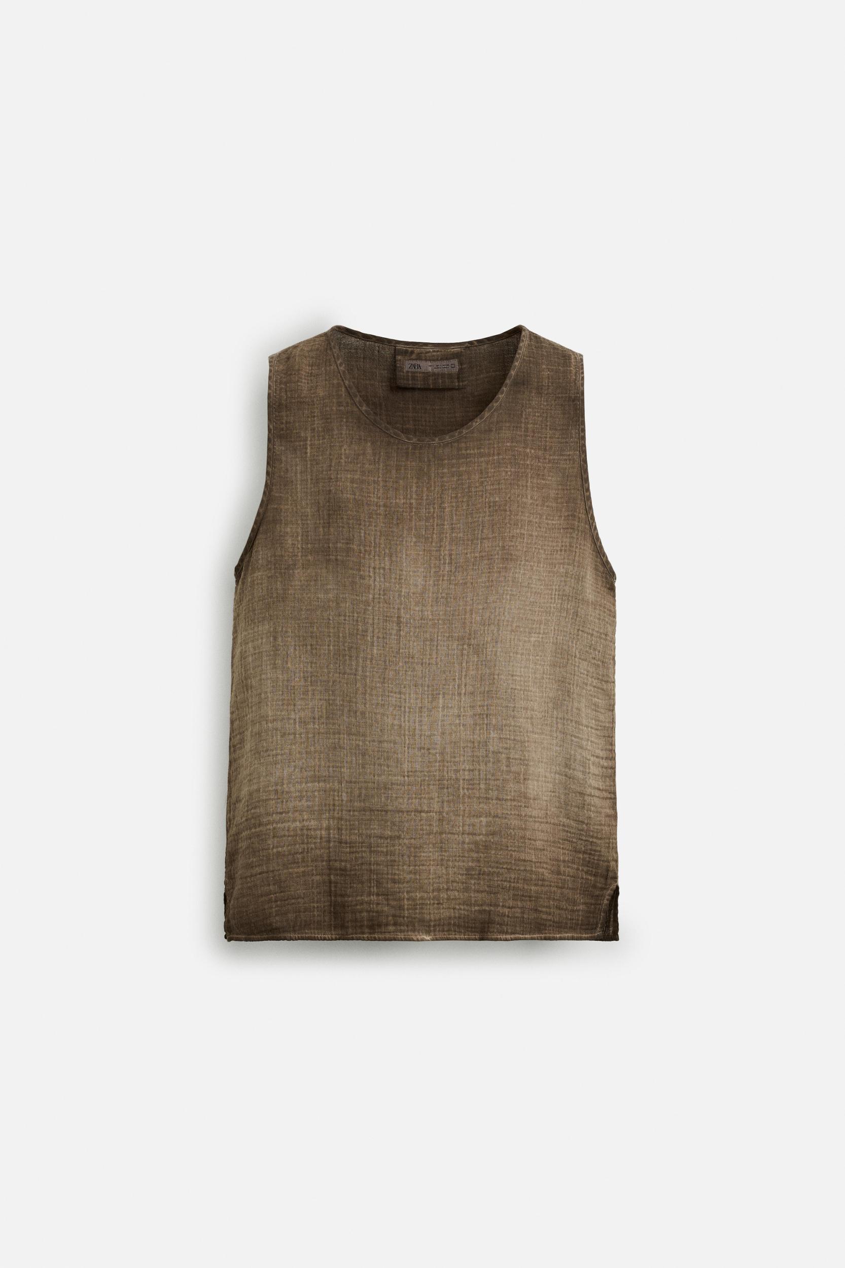 CRINKLED EFFECT TANK TOP Product Image