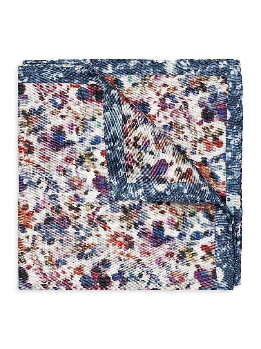 Mens Floral Silk Pocket Square Product Image