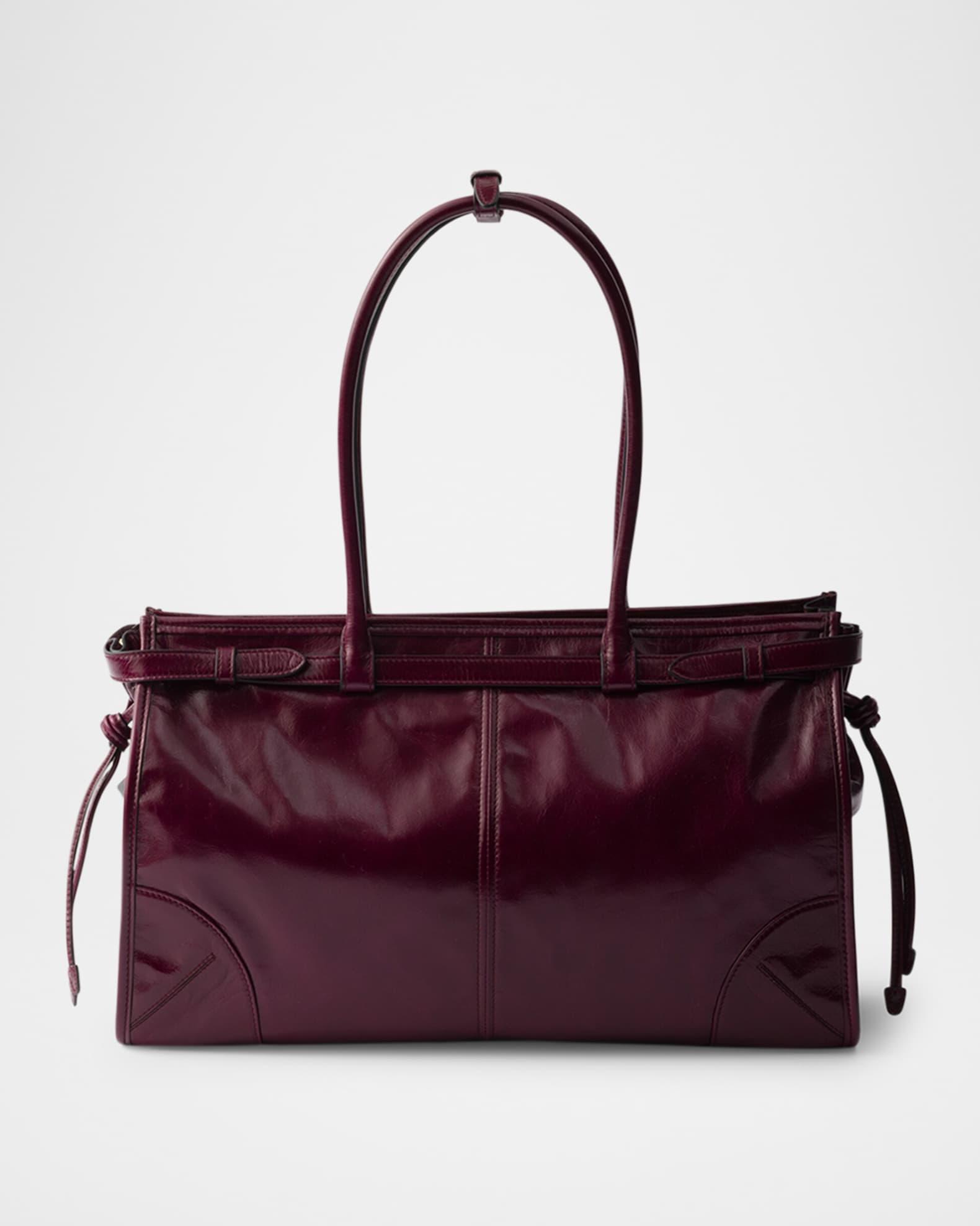 Large Buckle Leather Shoulder Bag Product Image