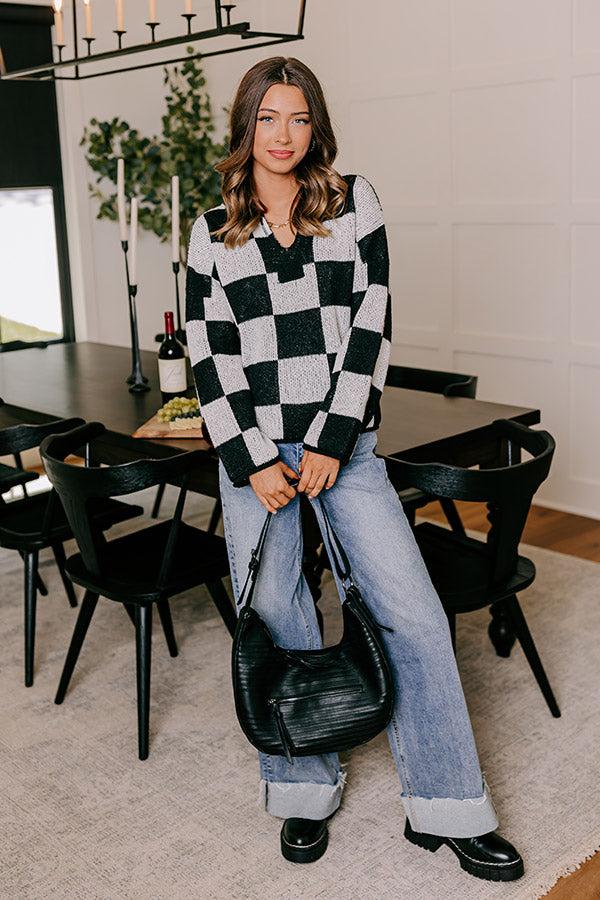 Bonfire Bliss Knit Sweater in White Product Image