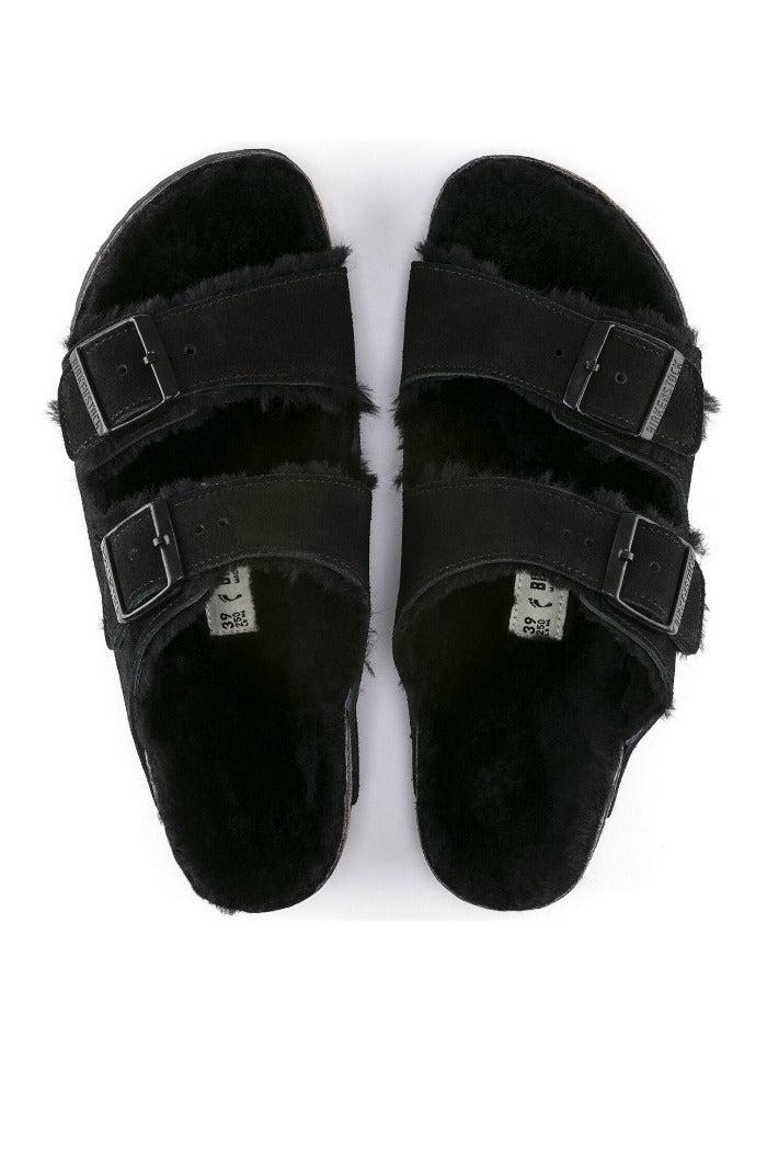 Birkenstock Arizona Shearling in Black Product Image