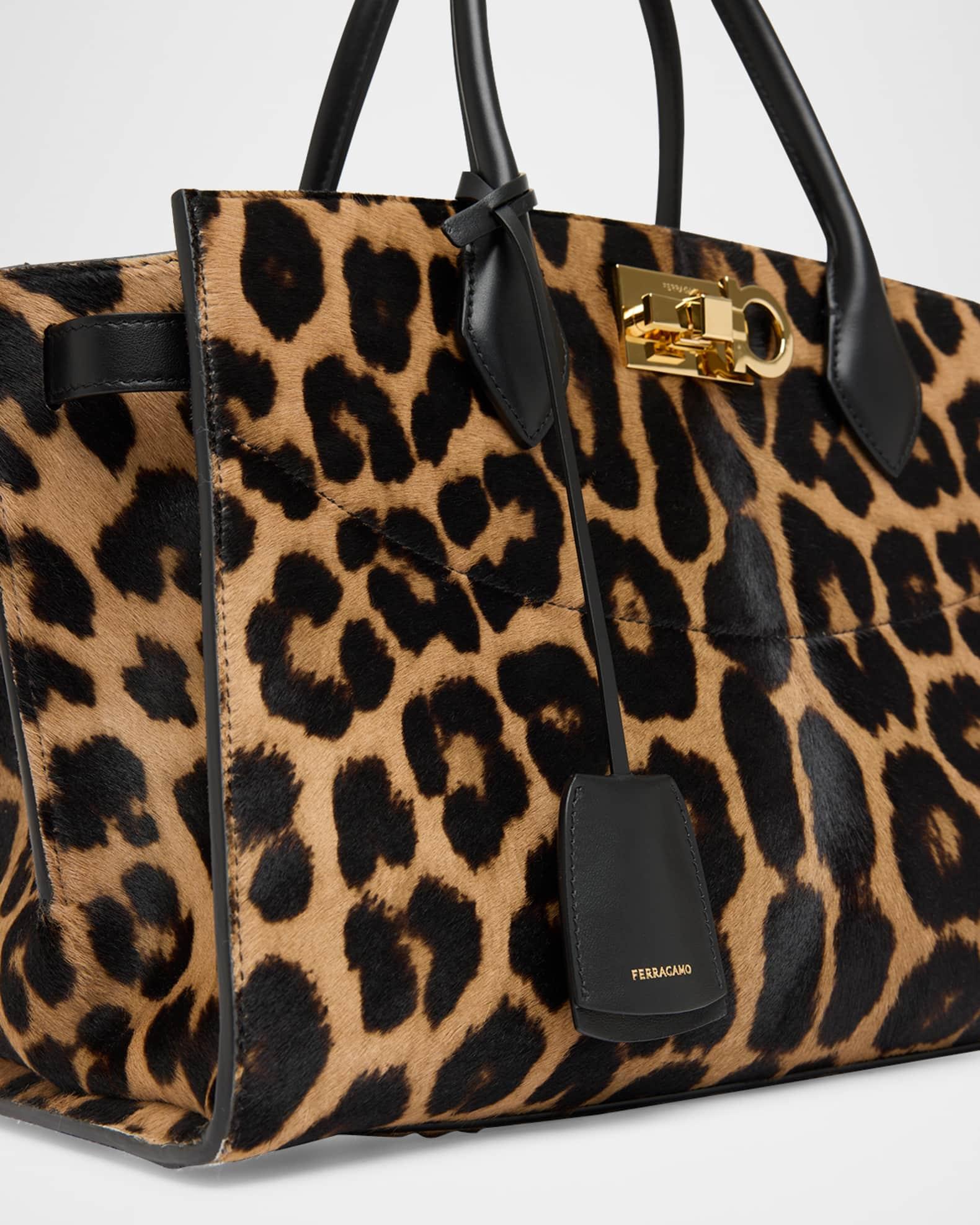 The New Studio Leopard Calf Hair Top-Handle Bag Product Image