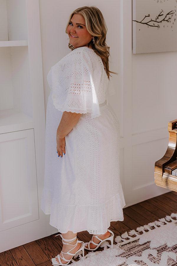 Romantic Bliss Eyelet Midi Dress Curves Product Image