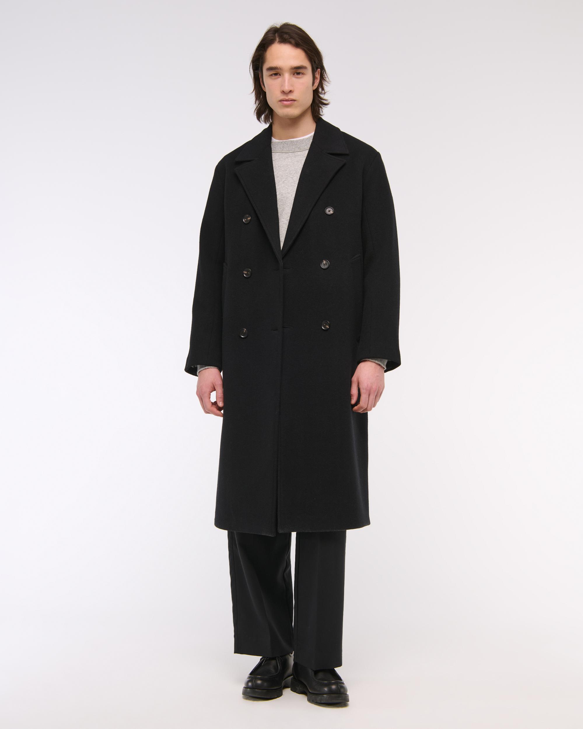 Double-Breasted Wool-Blend Coat Product Image