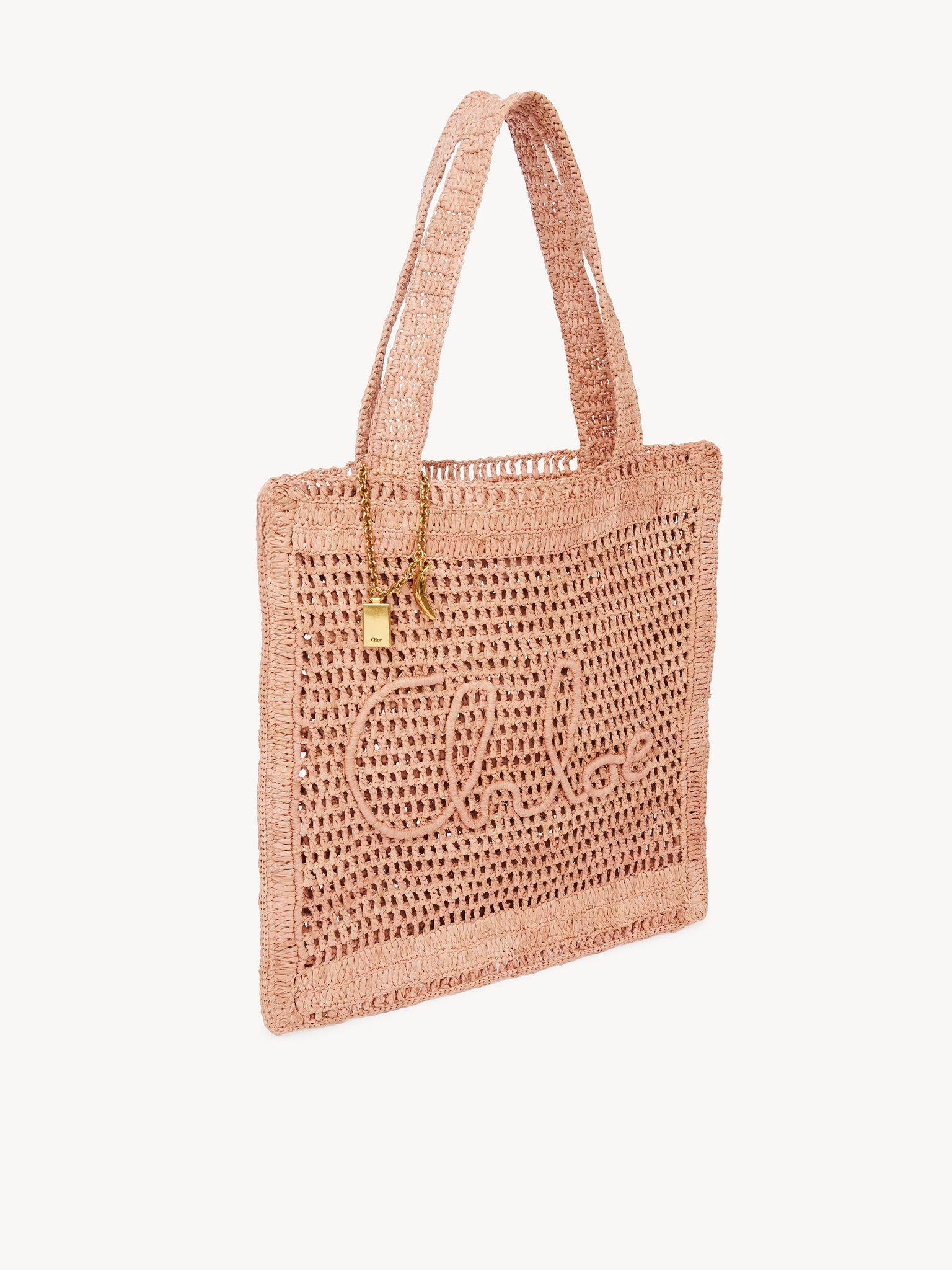 Summer Banana tote bag in raffia Product Image