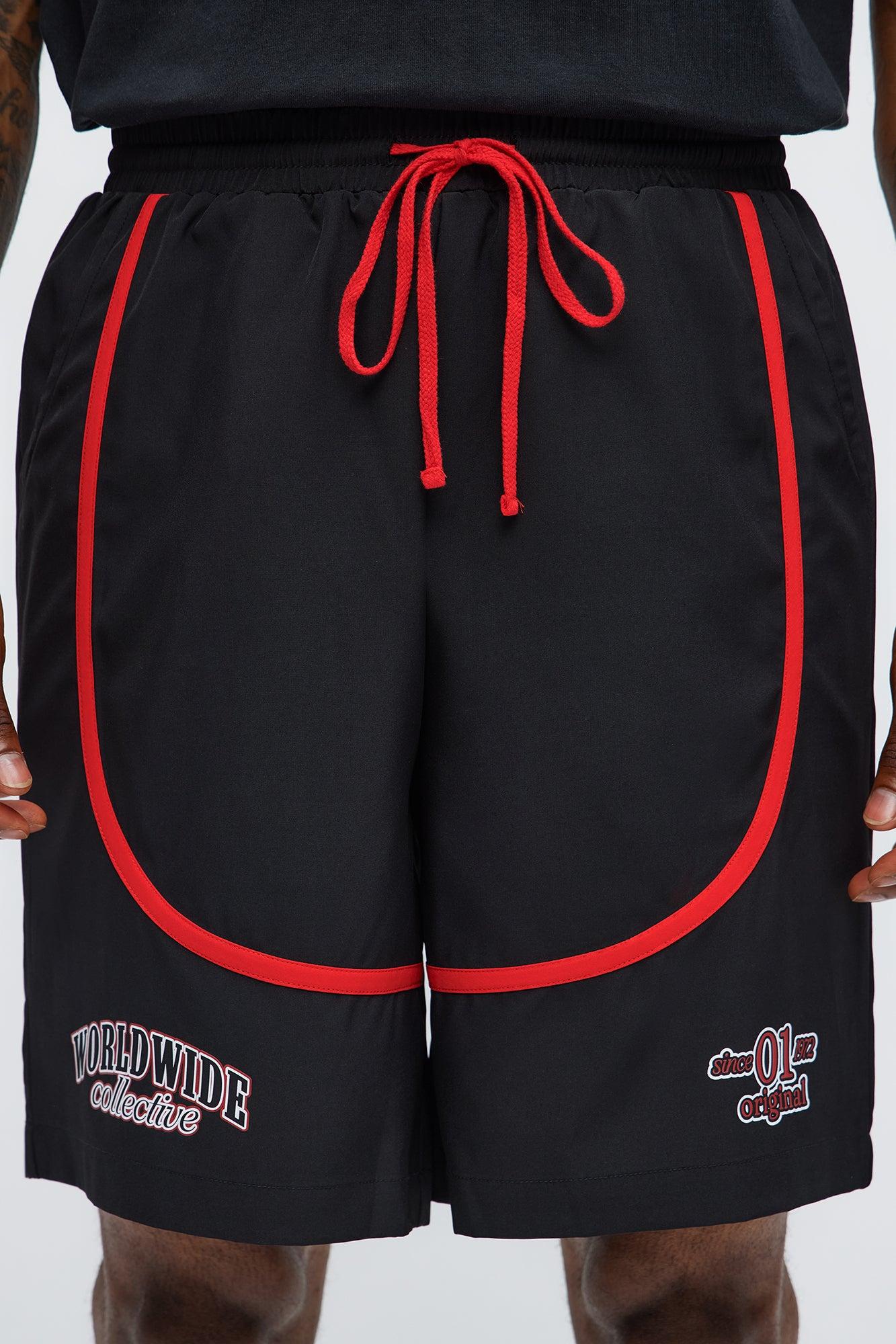 Relaxed 83 Contrast Binding Shorts - Black Male Product Image