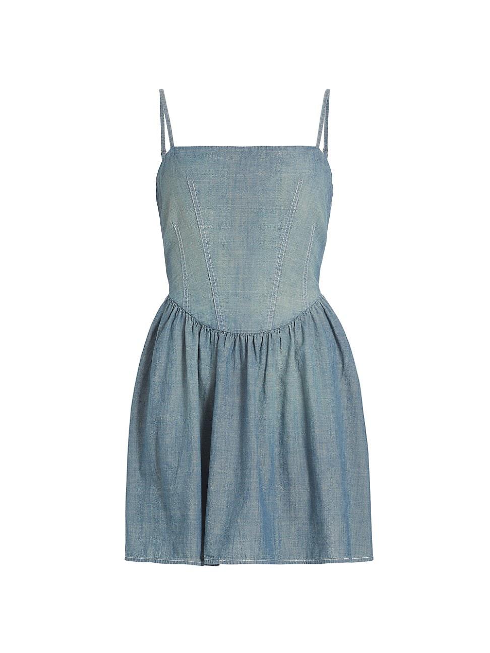 Womens Re/done & Pam Chambray Corset Minidress Product Image