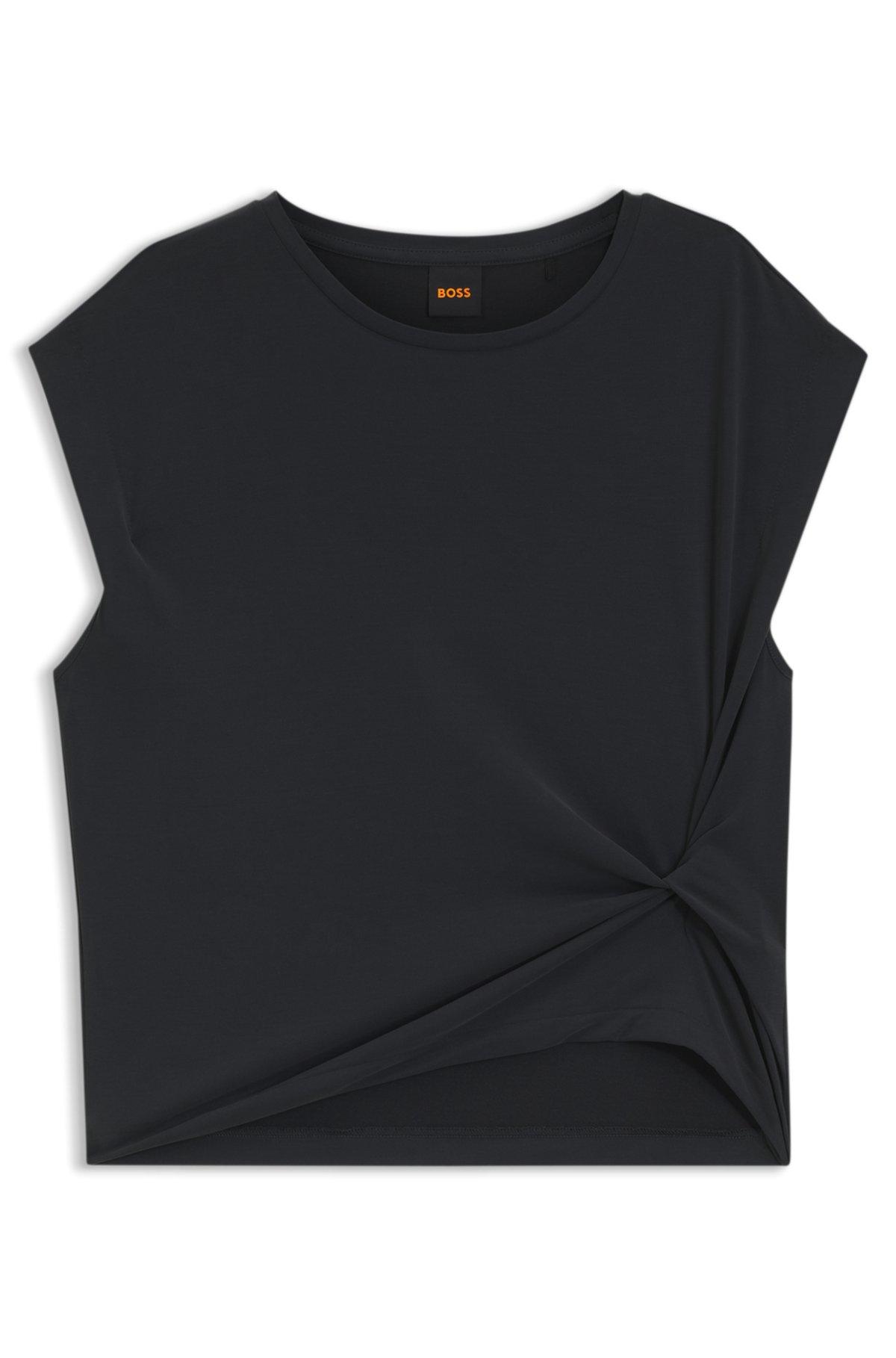 Jersey T-shirt with side twist detail Product Image