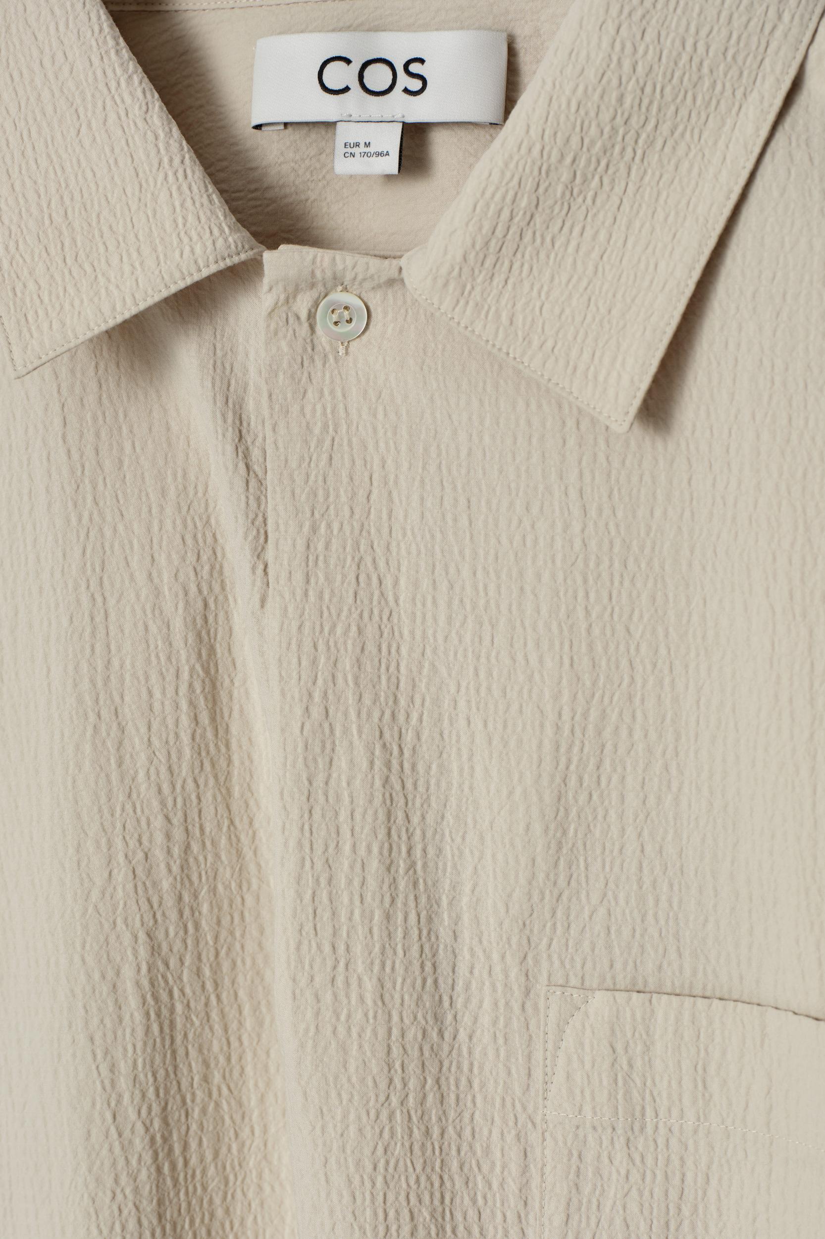 COTTON-SEERSUCKER POPOVER SHIRT Product Image