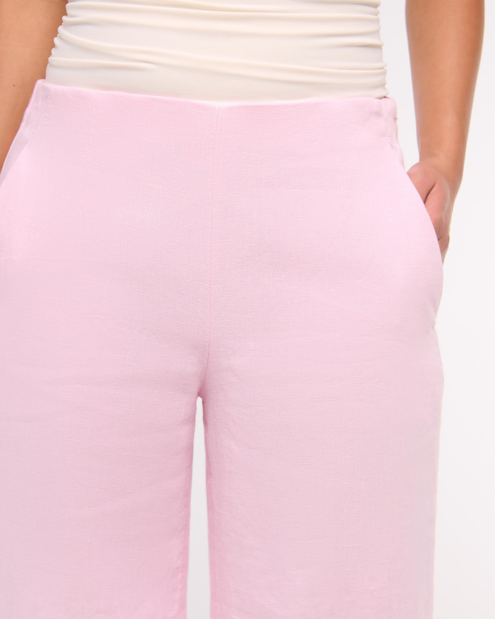 Premium Linen Tailored Ultra Wide Leg Pant Product Image