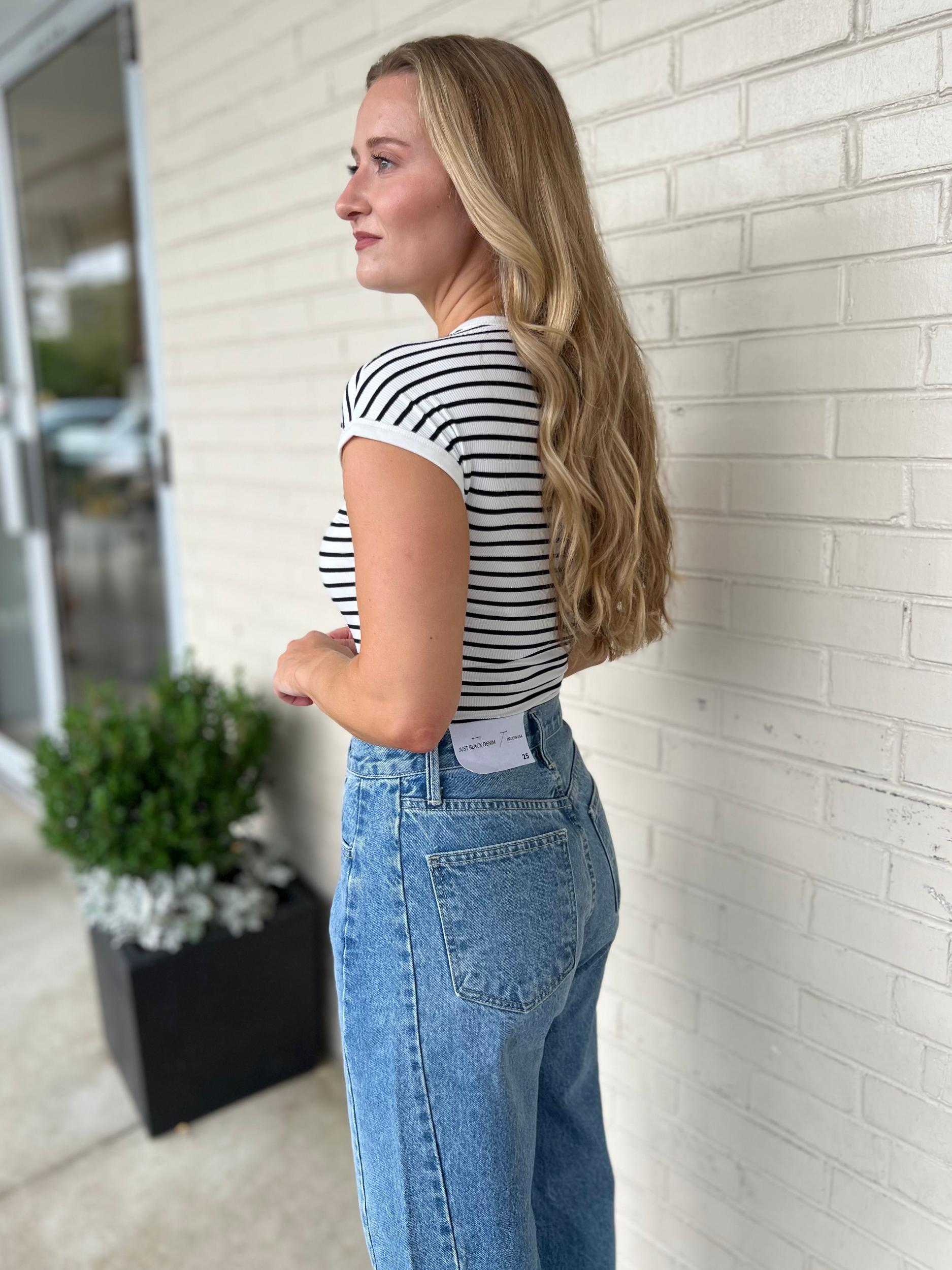 Isabella Striped Bodysuit Product Image