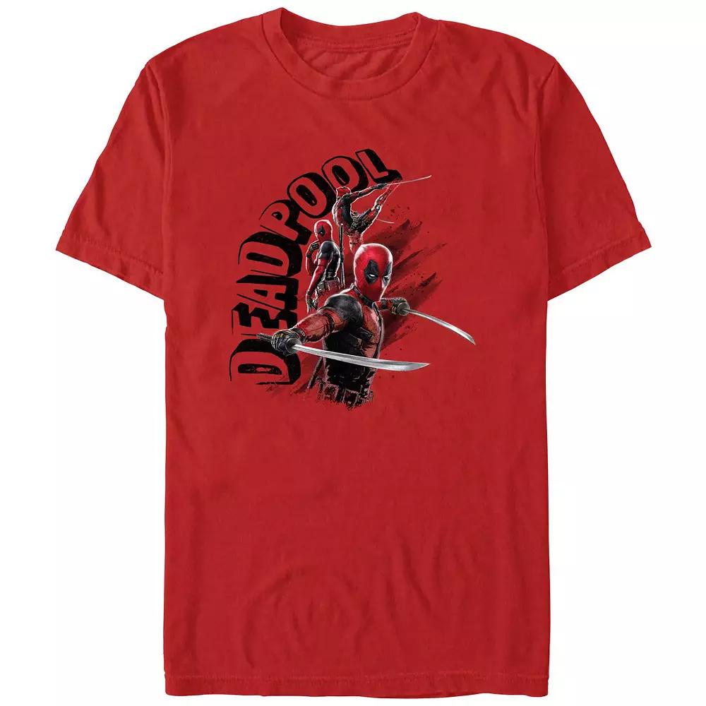 Men's Deadpool And Wolverine Action Poses Graphic Tee,  Product Image