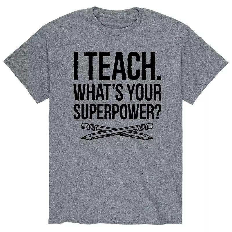 Men's I Teach Whats Your Superpower Tee,  Product Image