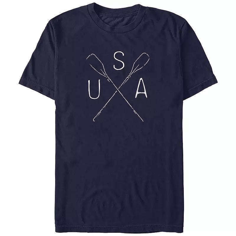 Men's USA Crossed Paddles Graphic Tee, Size: Large, Blue Product Image