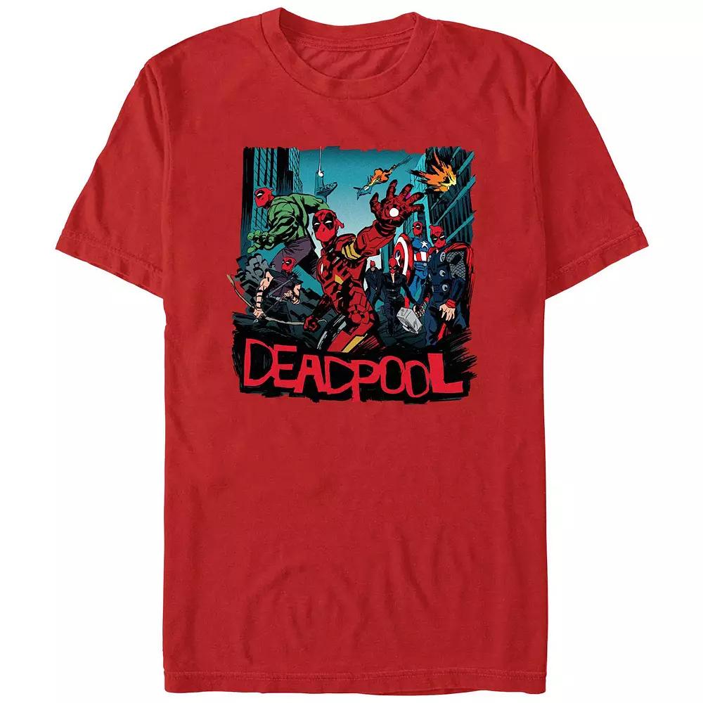 Men's Deadpool And Wolverine Avengers Pose Graphic Tee,  Product Image