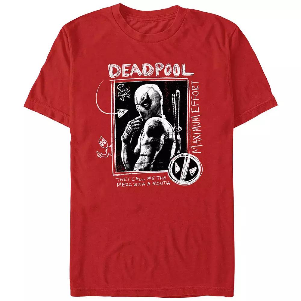 Men's Deadpool And Wolverine Maximum Effort Doodle Box Graphic Tee,  Product Image