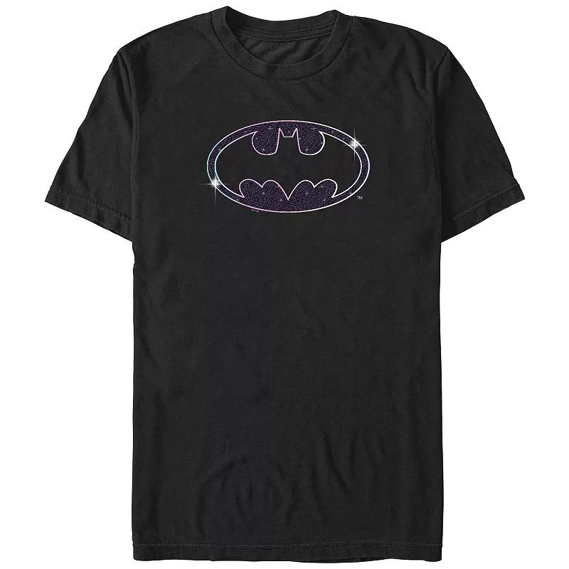 Juniors' Batman Gradient Sparkling Logo Boyfriend Graphic Tee, Women's, Size: XXL, Black Product Image