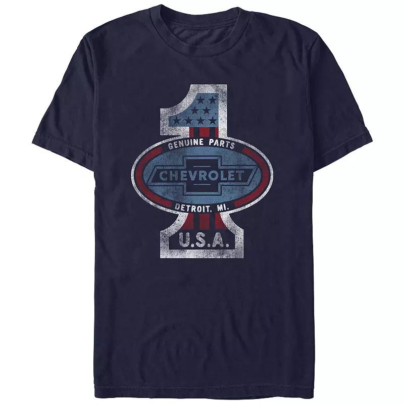 Men's Chevrolet Genuine Parts Graphic Tee, Size: Large, Blue Product Image